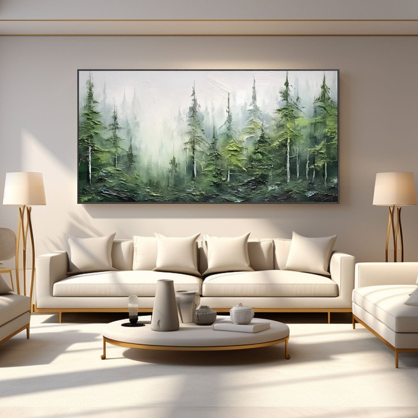 Abstract Painting "Forêt Voilée" - nukeart