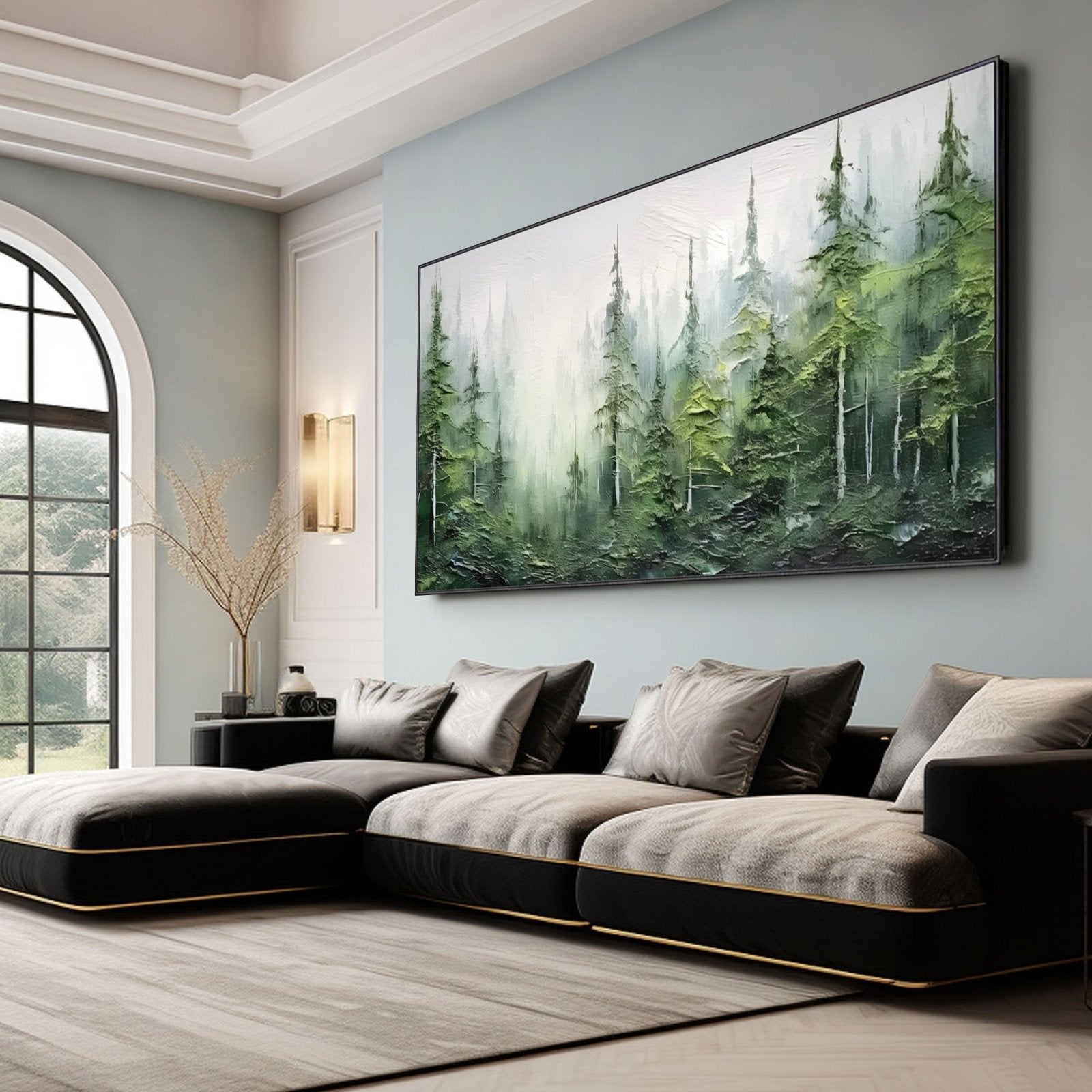 Abstract Painting "Forêt Voilée" - nukeart