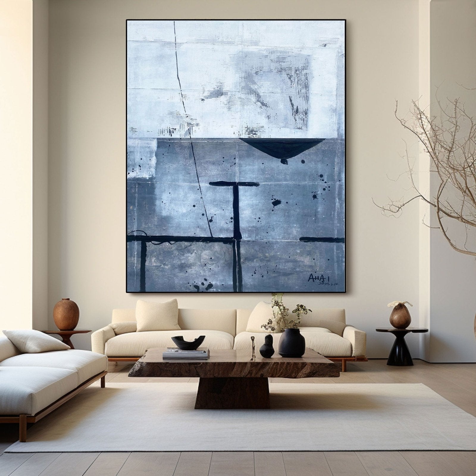 Abstract Painting "Fragmentos de Silencio” - nukeart