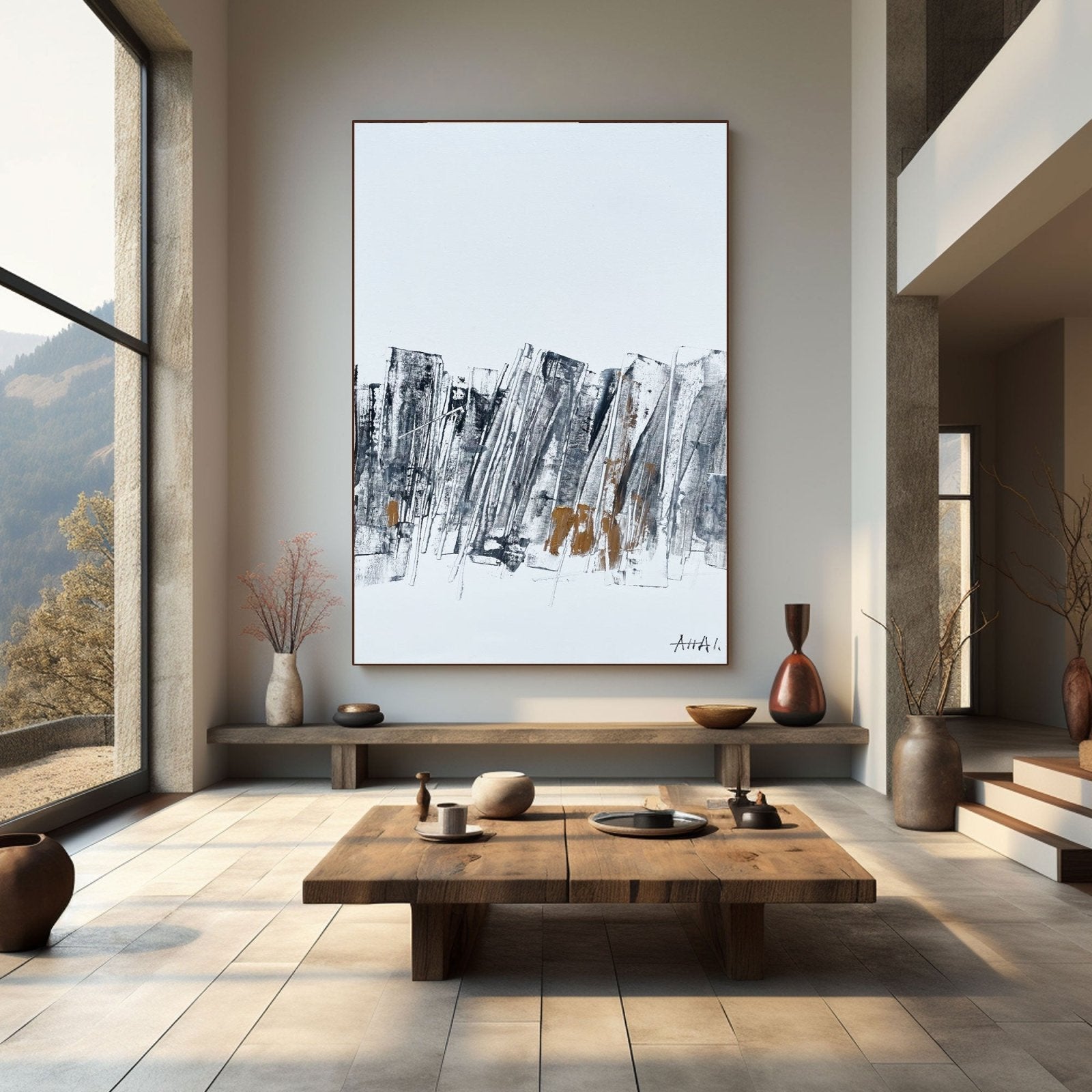 Abstract Painting "Fragmenty Miasta” - nukeart