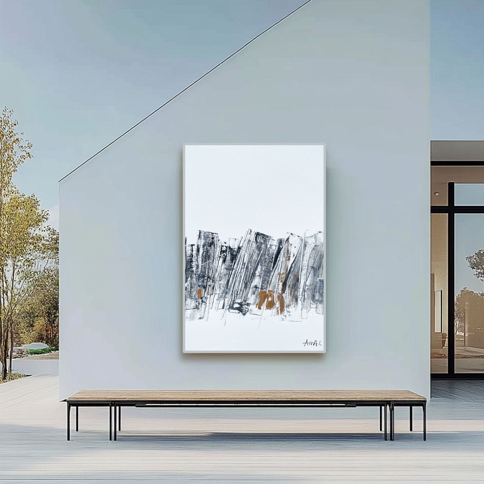 Abstract Painting "Fragmenty Miasta” - nukeart