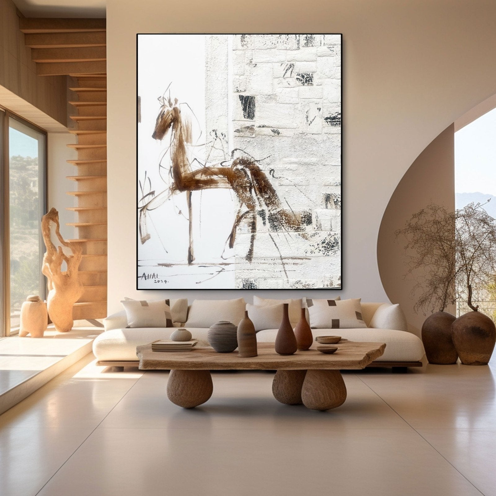 Abstract Painting "Frihetens Gestalt” - nukeart