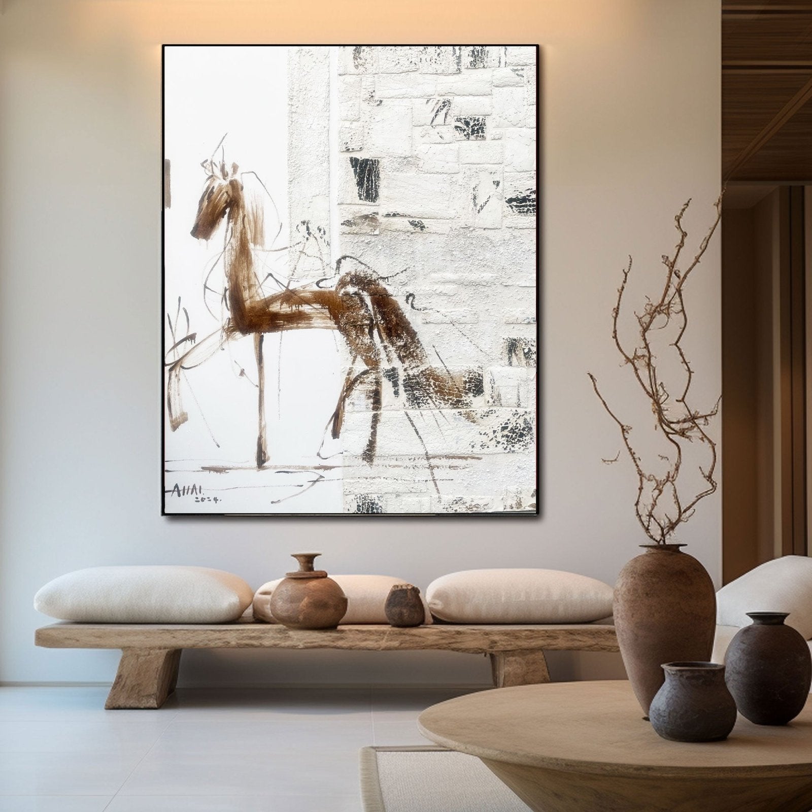 Abstract Painting "Frihetens Gestalt” - nukeart