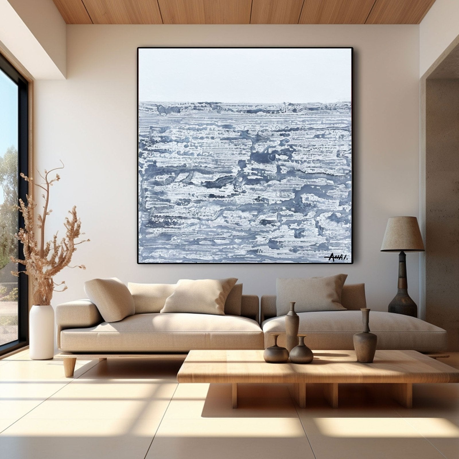 Abstract Painting "Granica Nieba i Ziemi” - nukeart