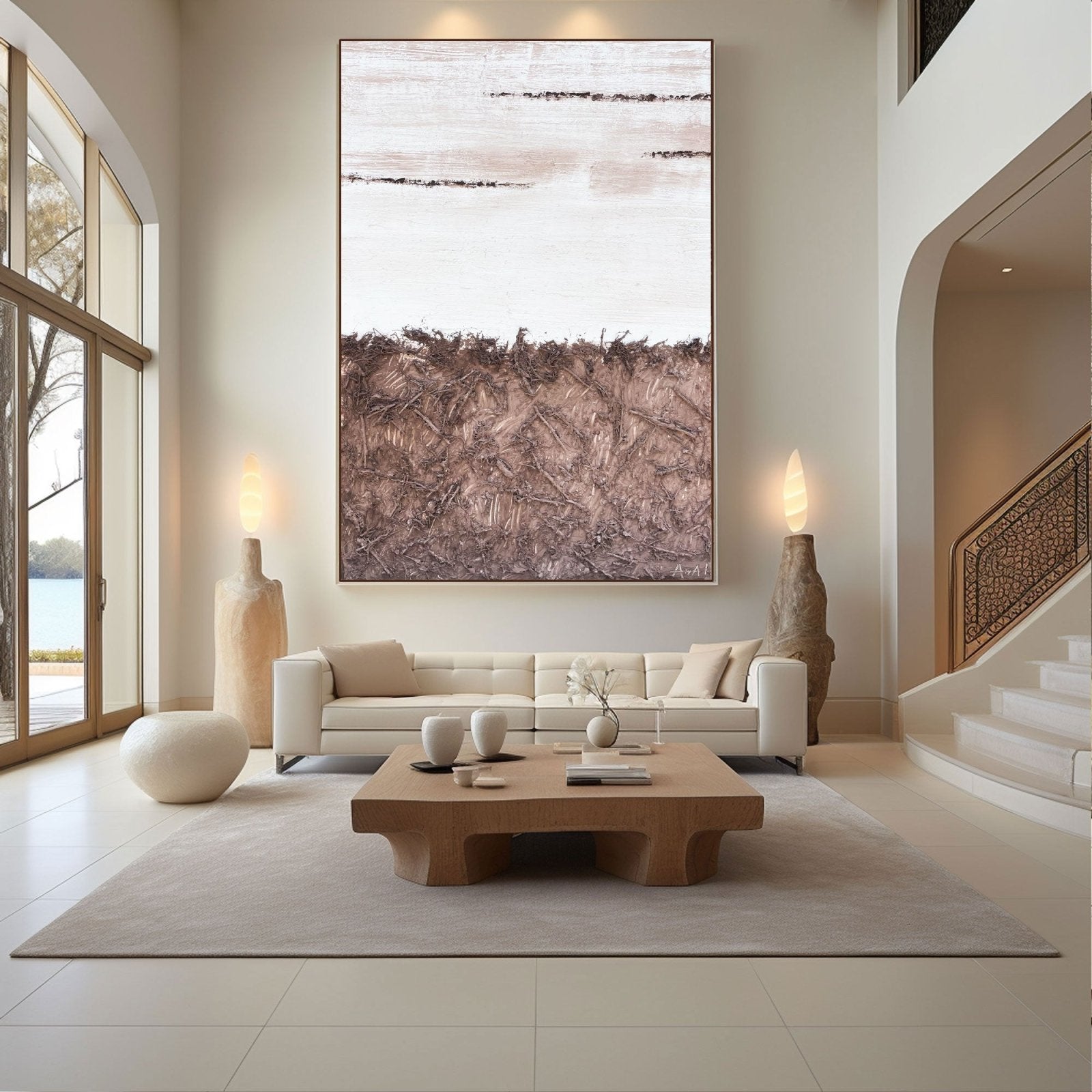Abstract Painting "Granica Ziemi i Obłoków” - nukeart