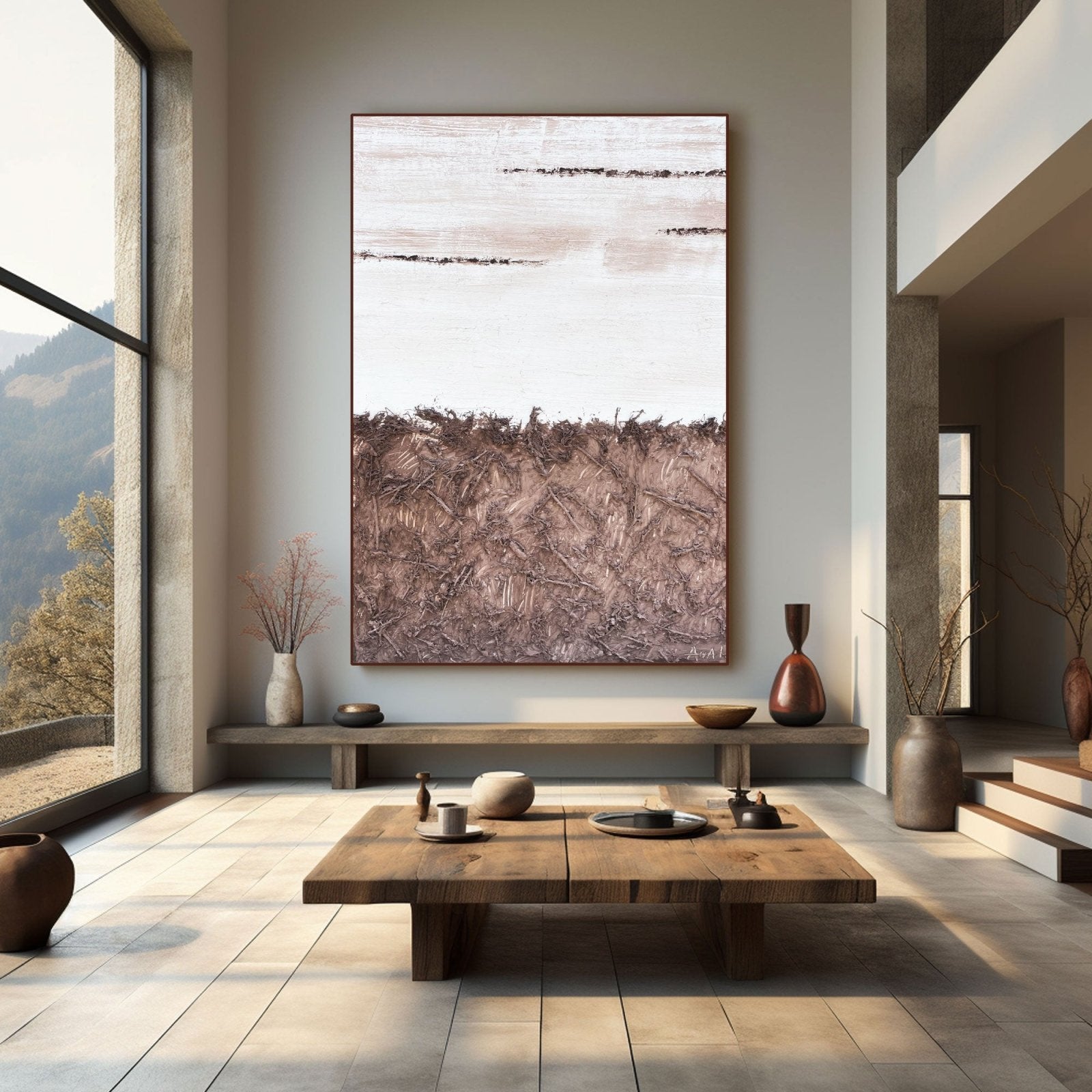 Abstract Painting "Granica Ziemi i Obłoków” - nukeart