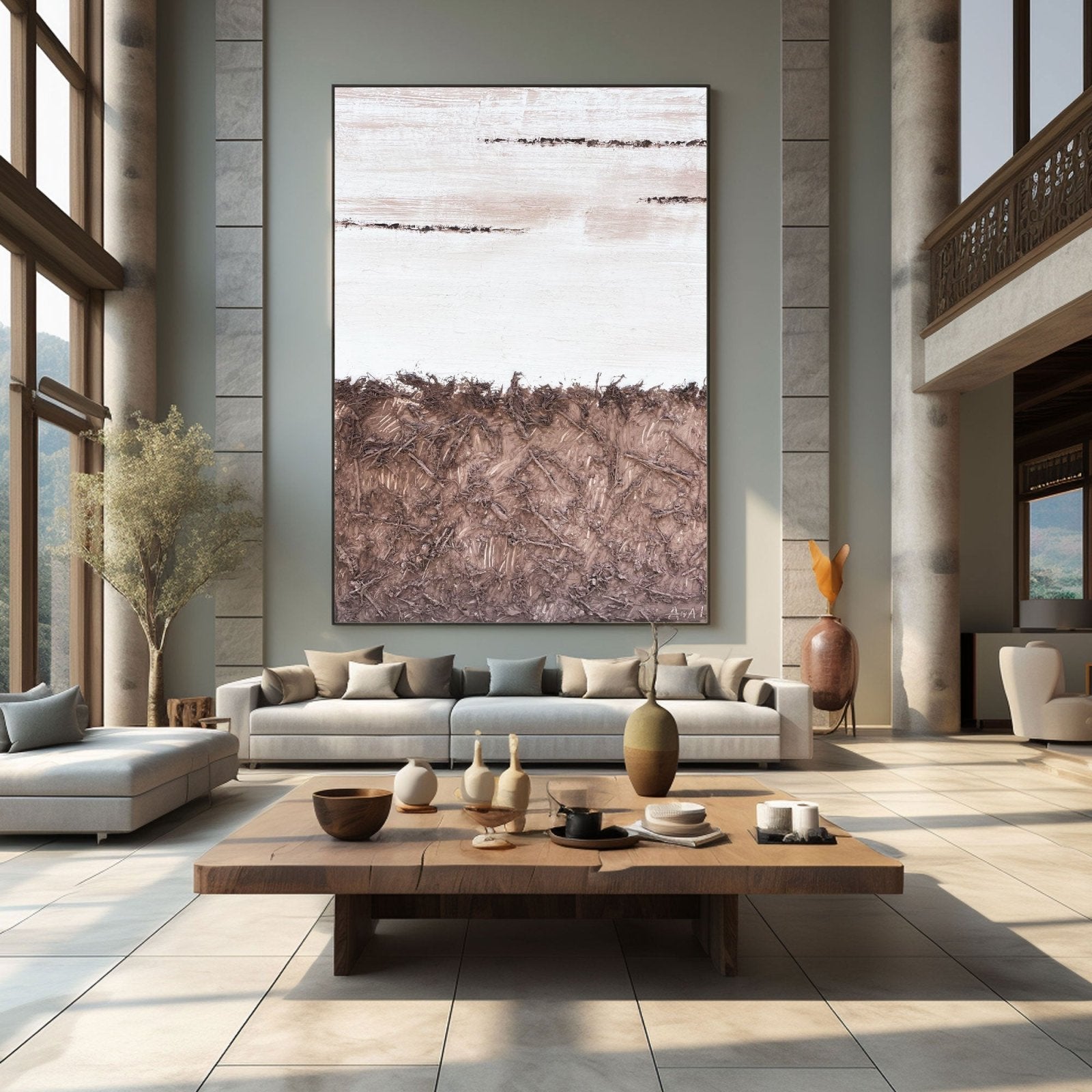 Abstract Painting "Granica Ziemi i Obłoków” - nukeart