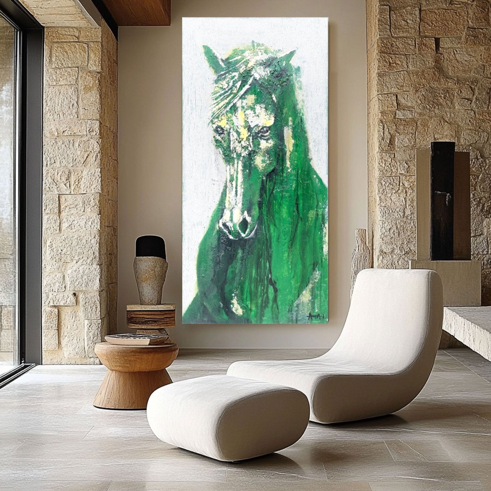 Abstract Painting "Gröna Själ" - nukeart