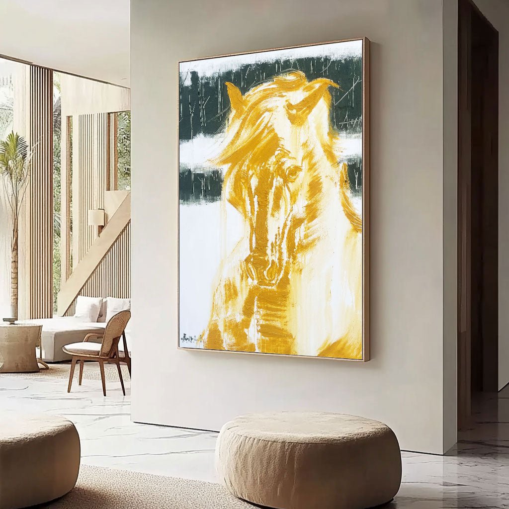 Abstract Painting "Guldet i Frihet” - nukeart