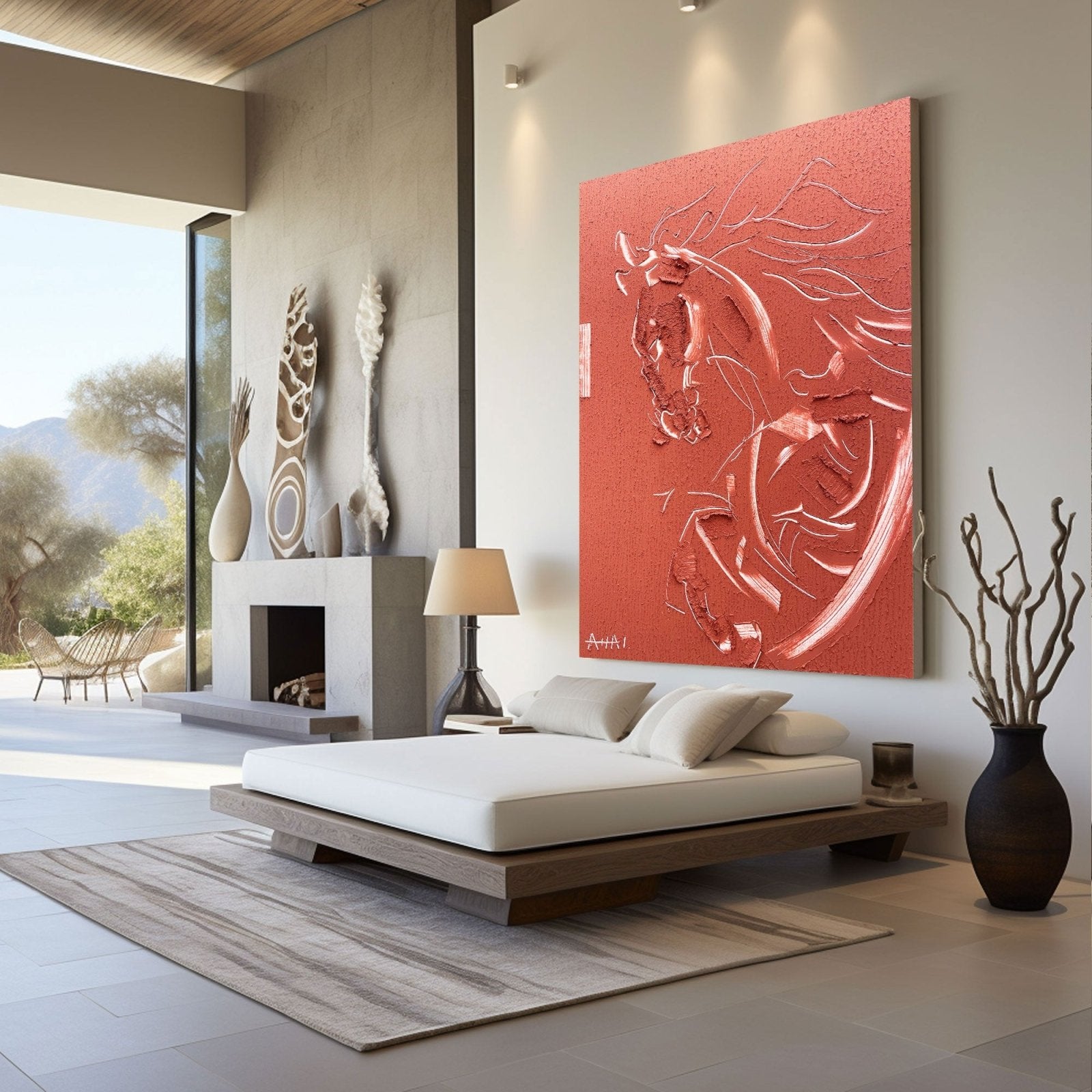 Abstract Painting "Hasten i Glöd” - nukeart