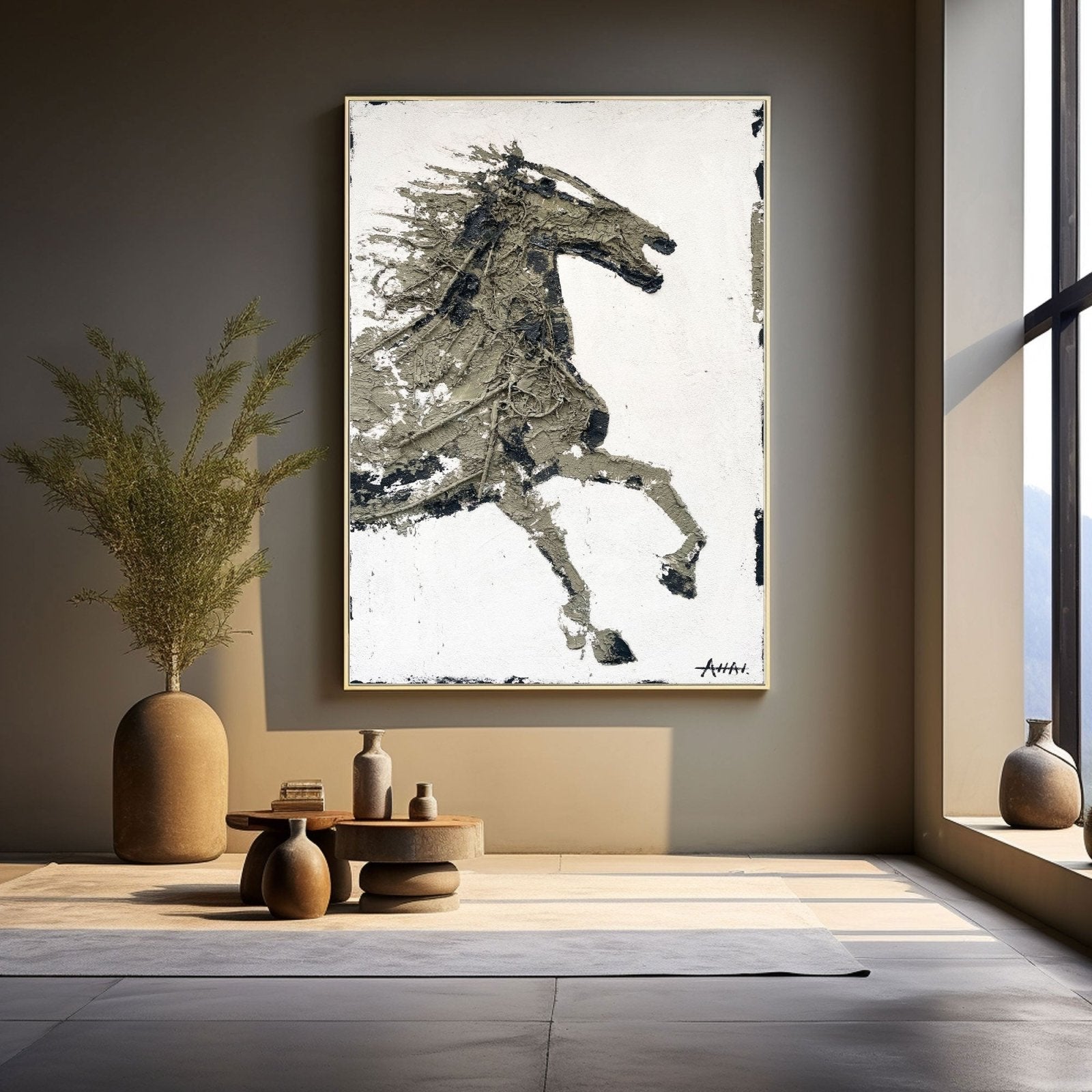 Abstract Painting "Hästens Kraft” - nukeart