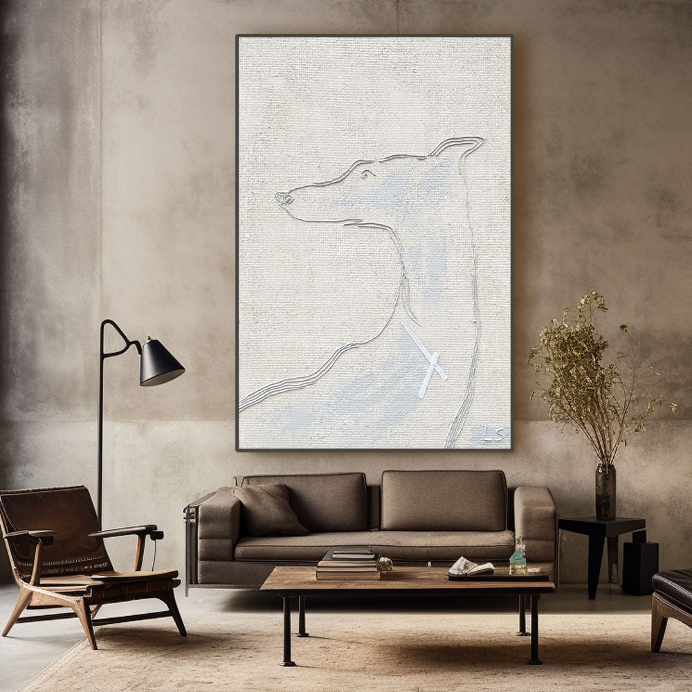 Abstract Painting "Hundens Silhuett” - nukeart