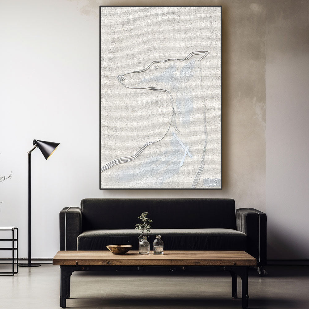 Abstract Painting "Hundens Silhuett” - nukeart