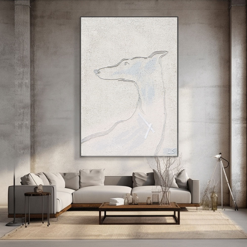 Abstract Painting "Hundens Silhuett” - nukeart