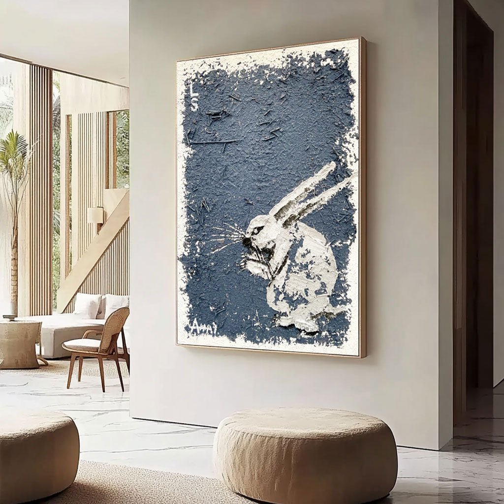 Abstract Painting "Królik w Ciemności” - nukeart