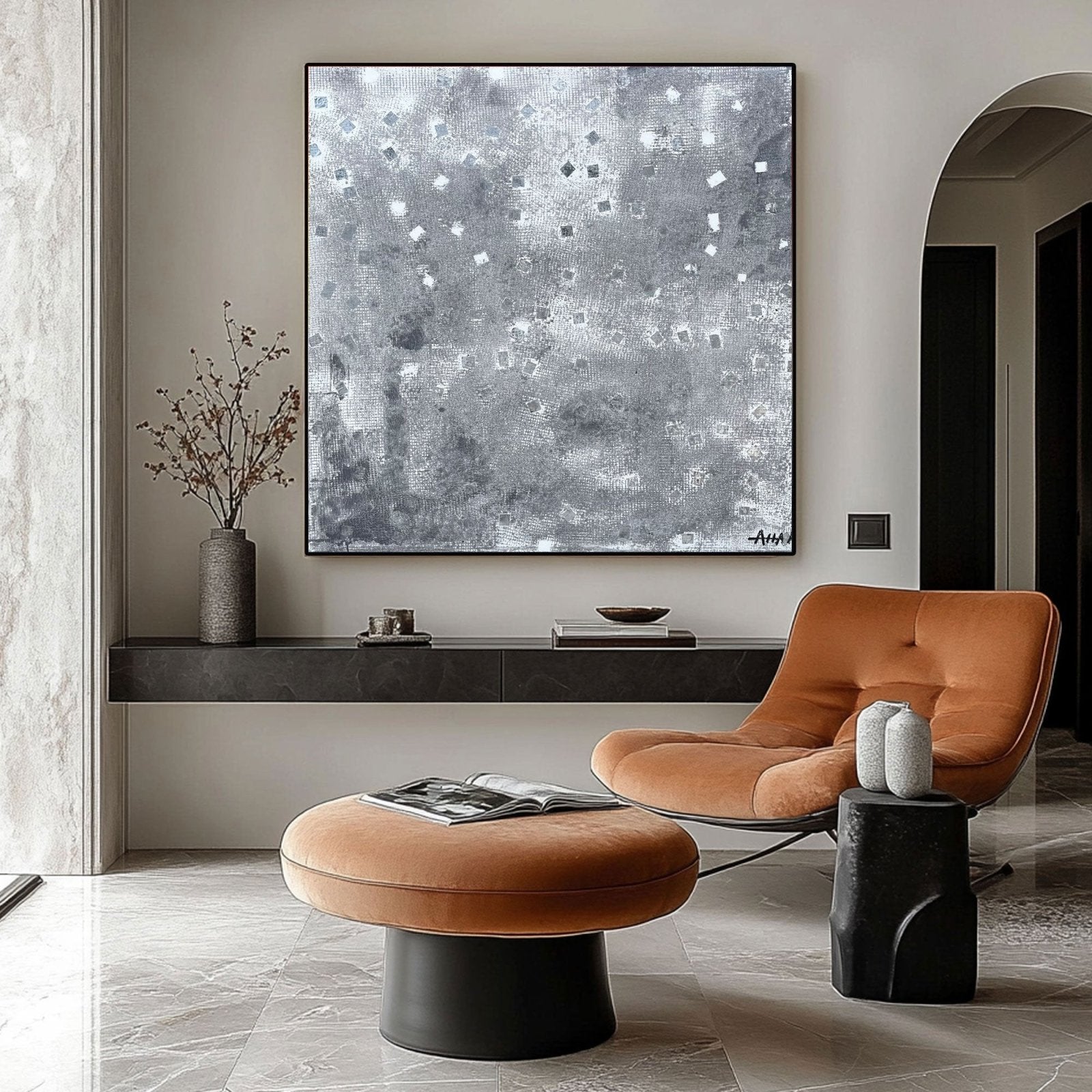Abstract Painting "Kwadraty Tajemnic” - nukeart
