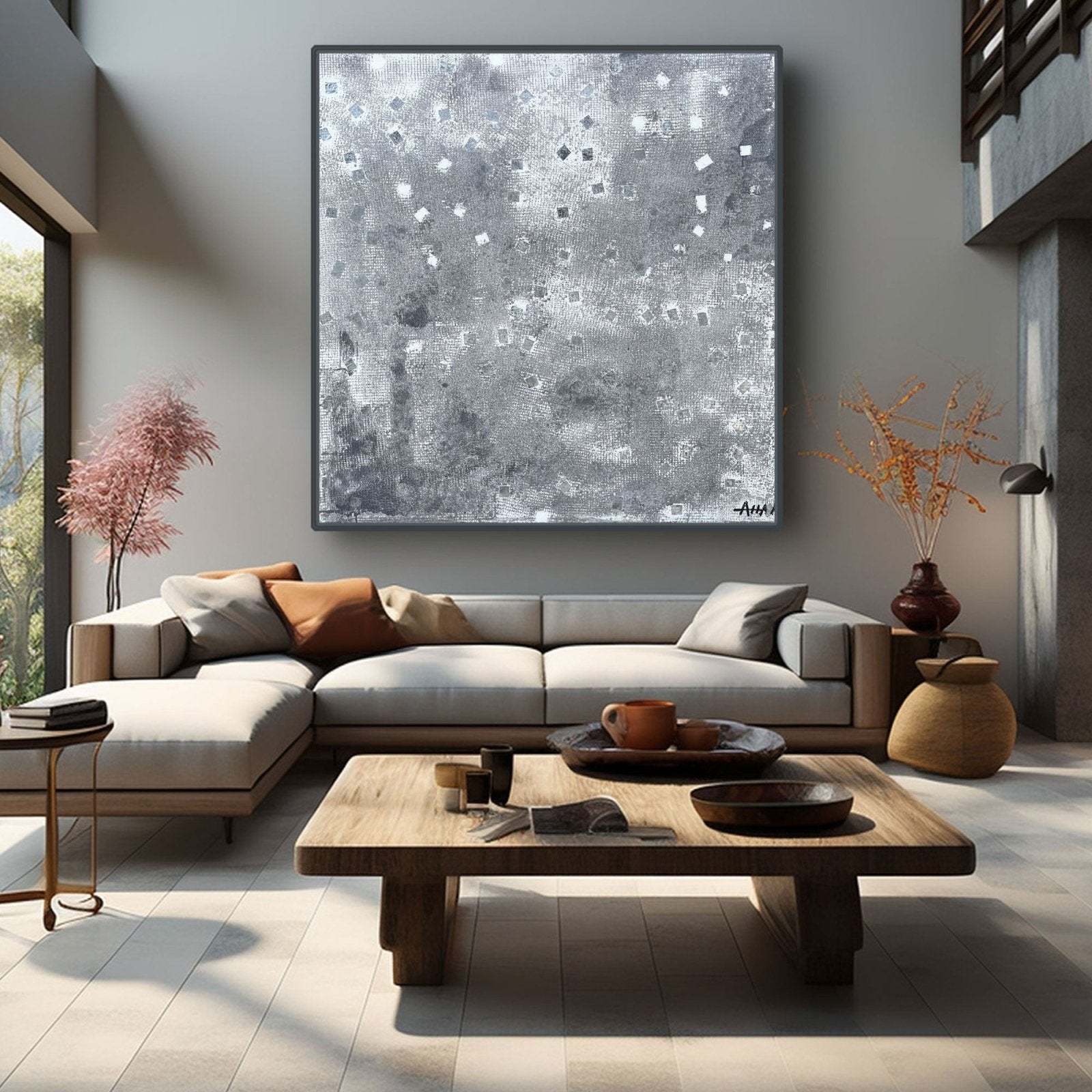 Abstract Painting "Kwadraty Tajemnic” - nukeart