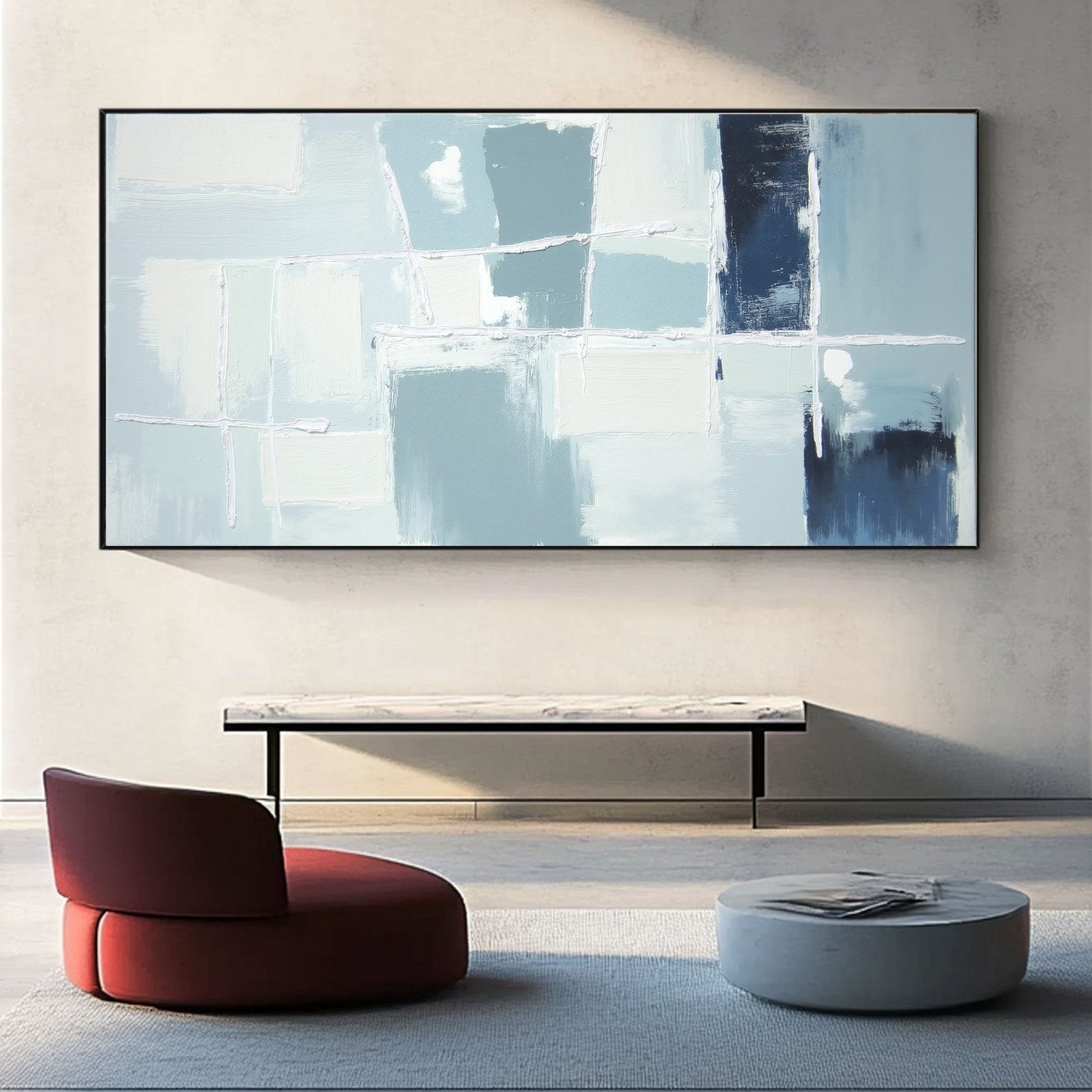 Abstract Painting "Ład Wodnych Tonów" - nukeart