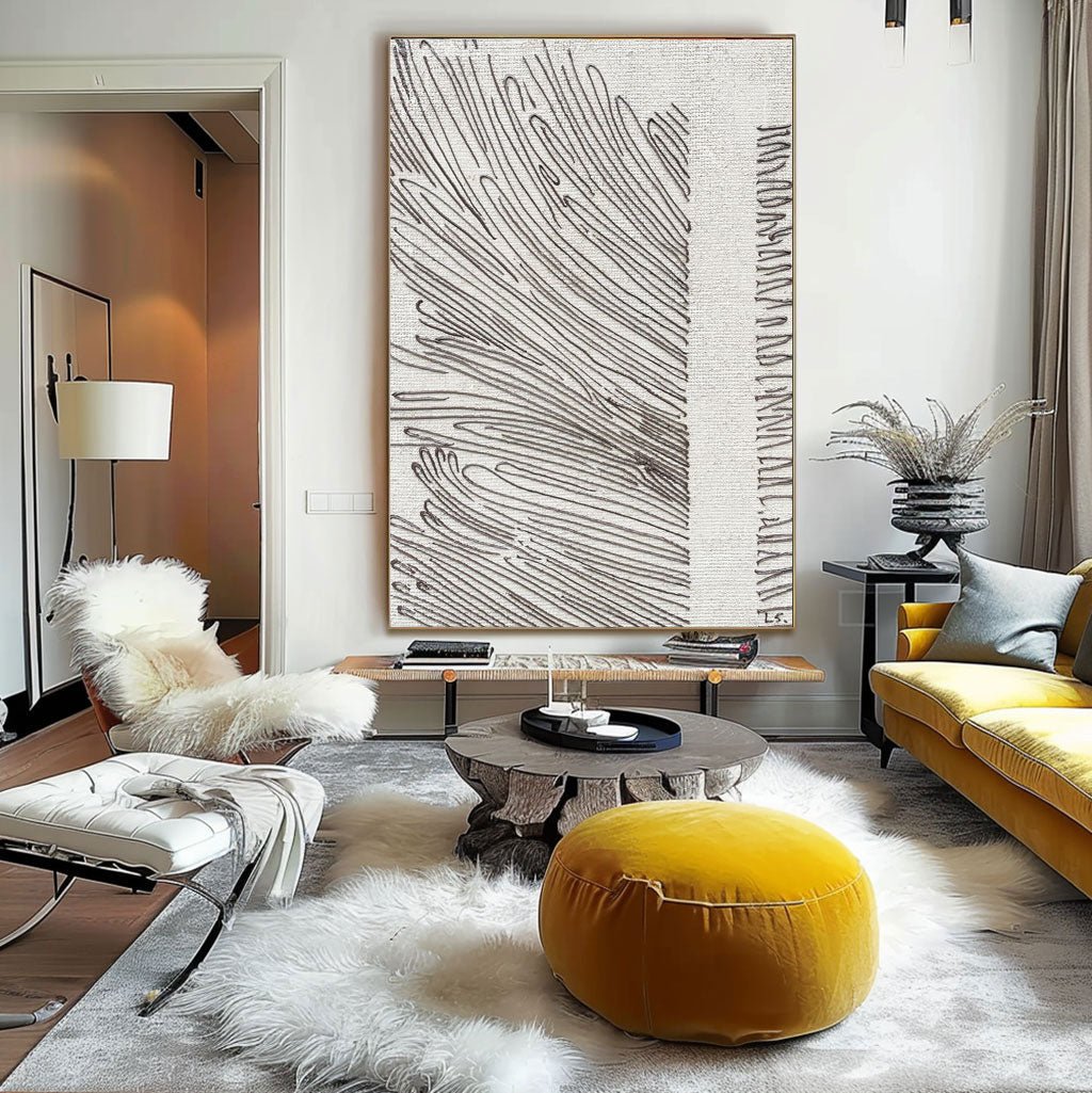 Abstract Painting "Linjer och Prickar” - nukeart