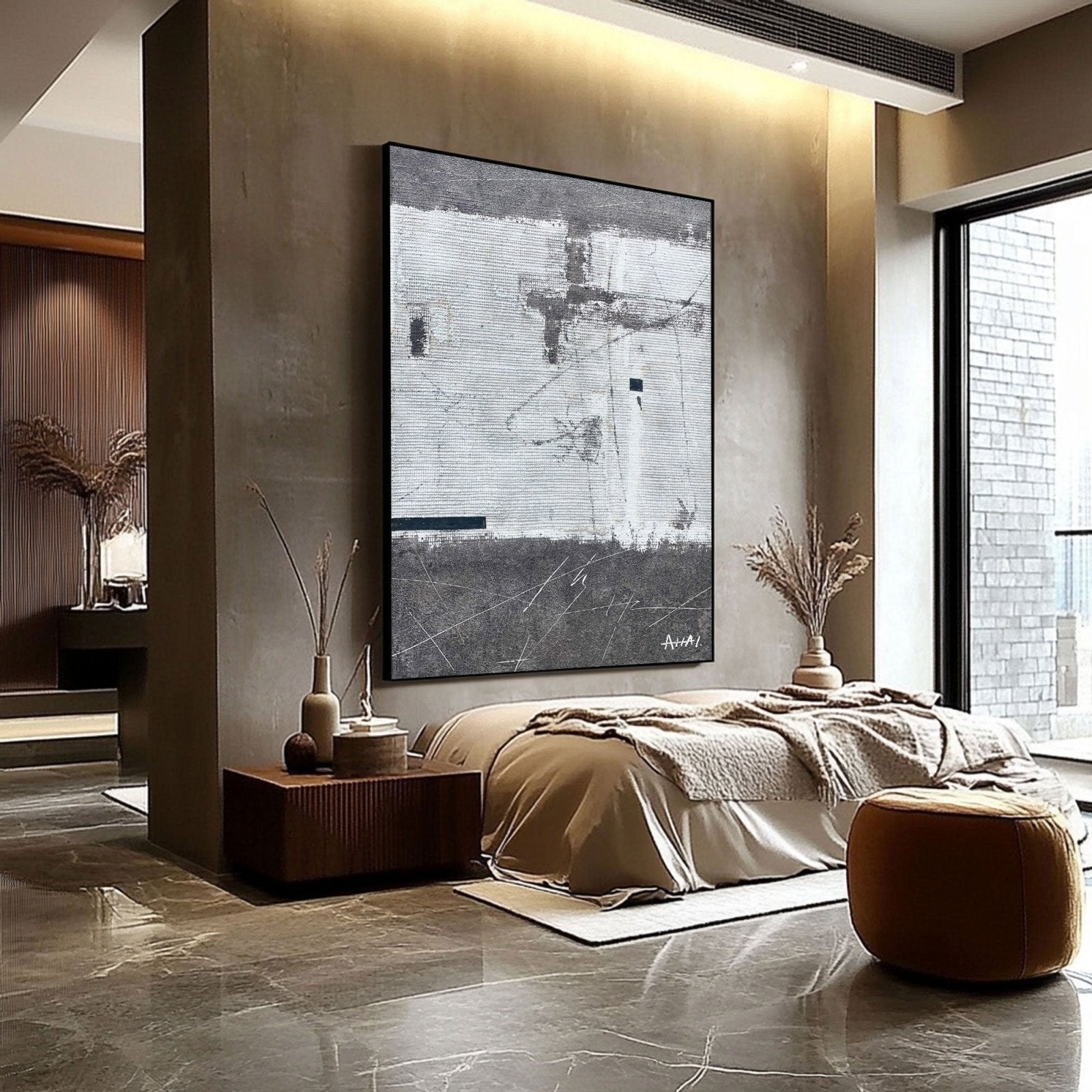 Abstract Painting "Memoria en Blanco y Negro” - nukeart