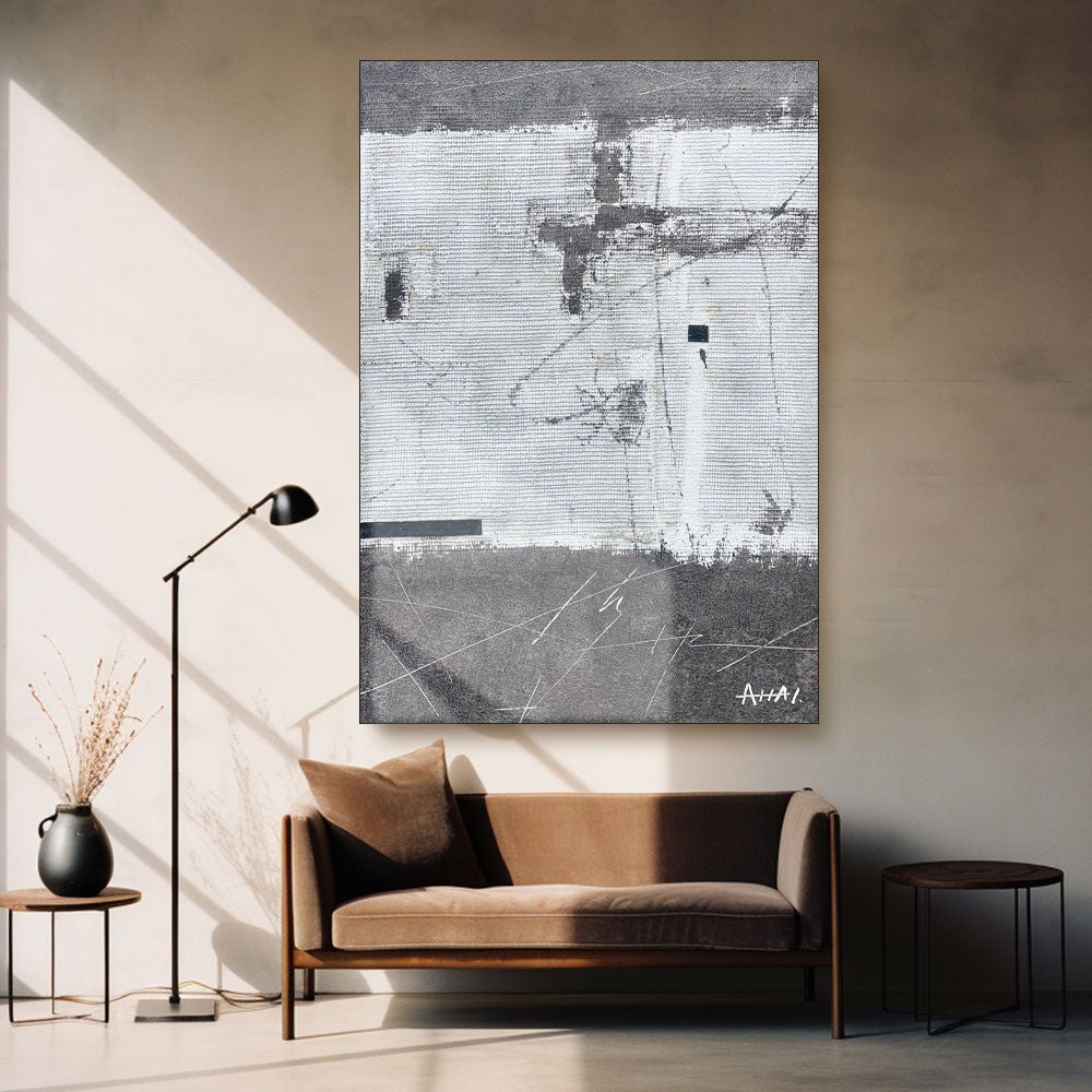 Abstract Painting "Memoria en Blanco y Negro” - nukeart