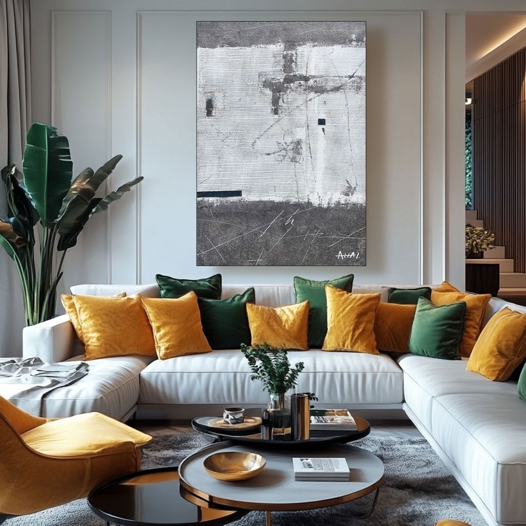 Abstract Painting "Memoria en Blanco y Negro” - nukeart