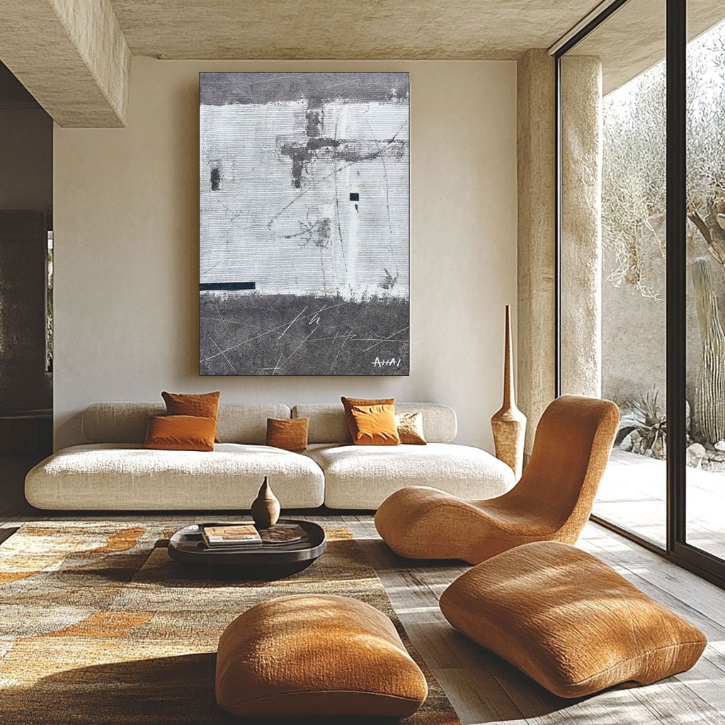 Abstract Painting "Memoria en Blanco y Negro” - nukeart