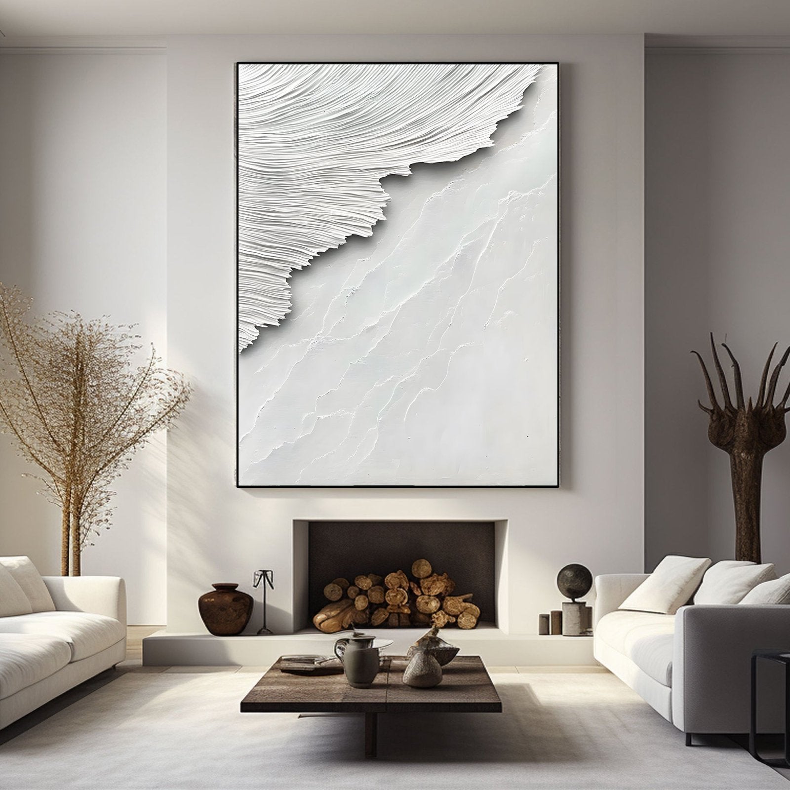 Abstract Painting "Misticismo Blanco” - nukeart