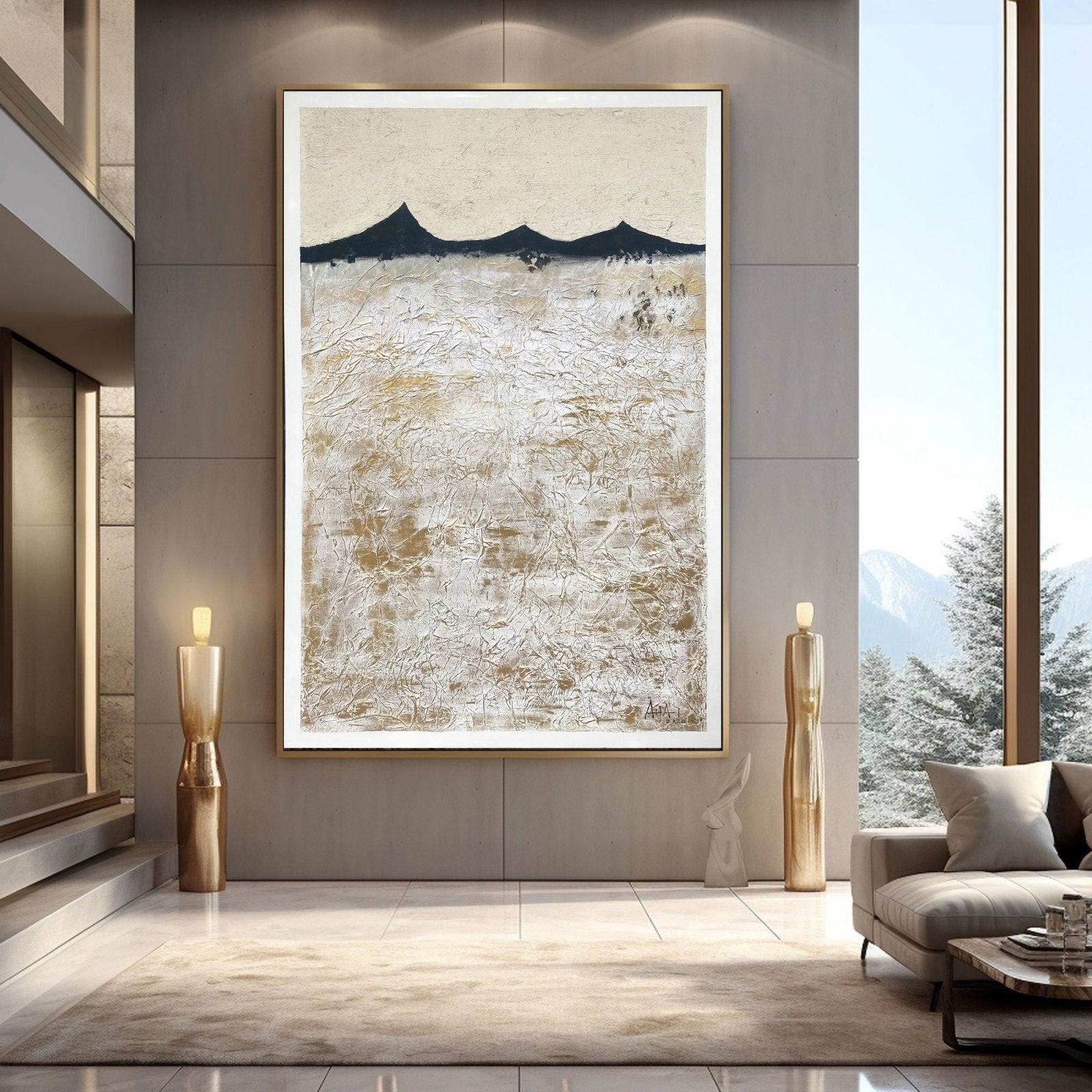 Abstract Painting "Montañas Silenciadas” - nukeart
