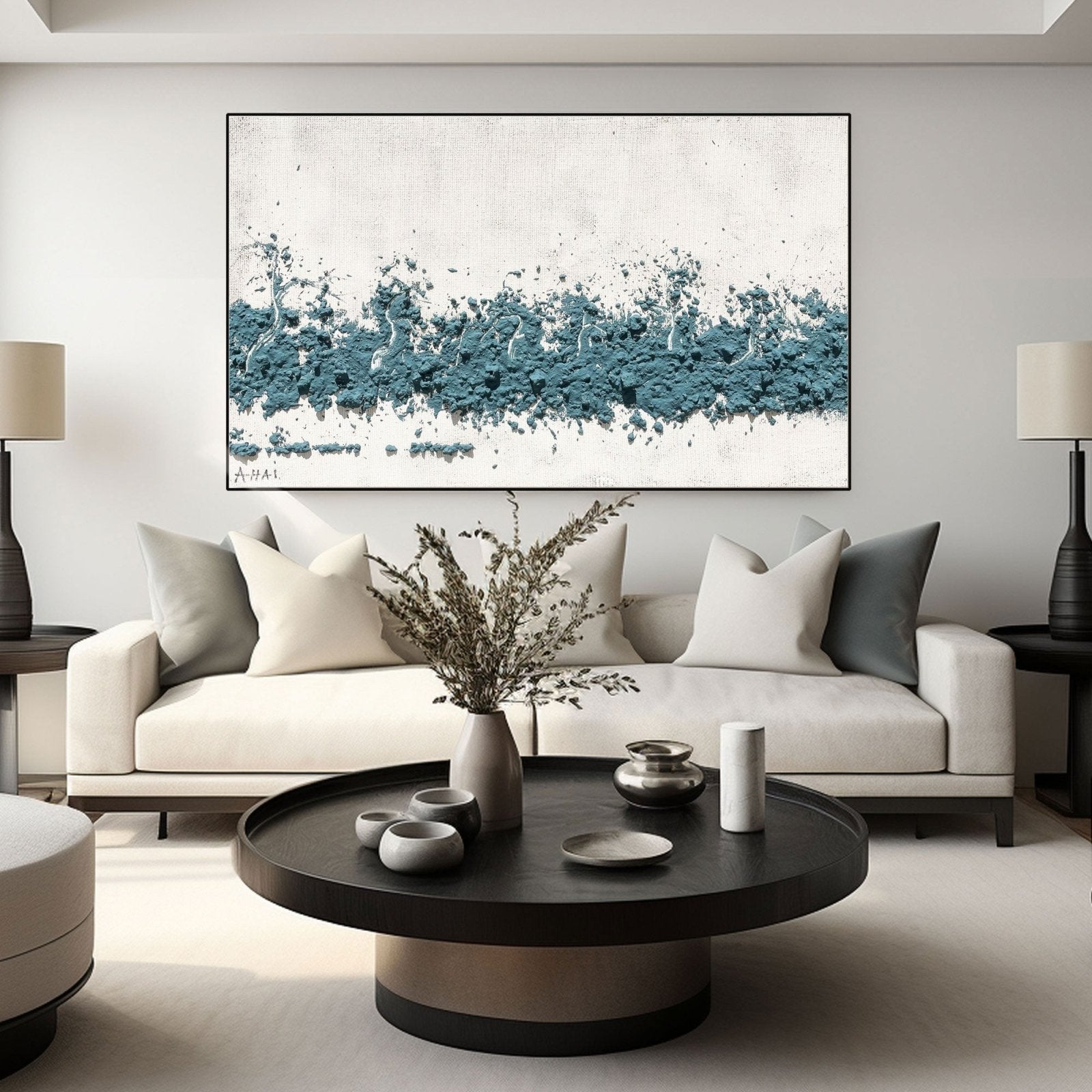 Abstract Painting "Morská Vlnění" - nukeart