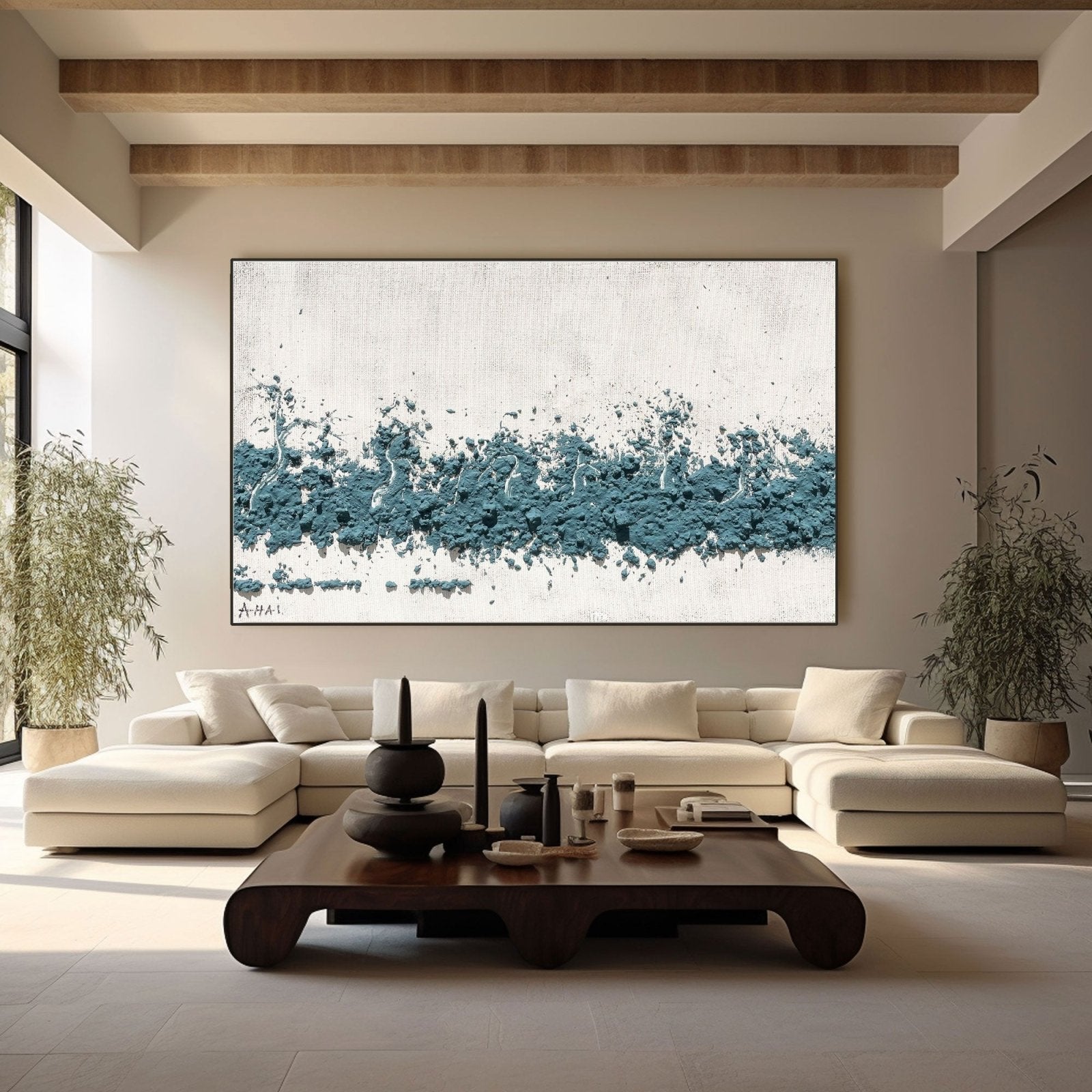 Abstract Painting "Morská Vlnění" - nukeart