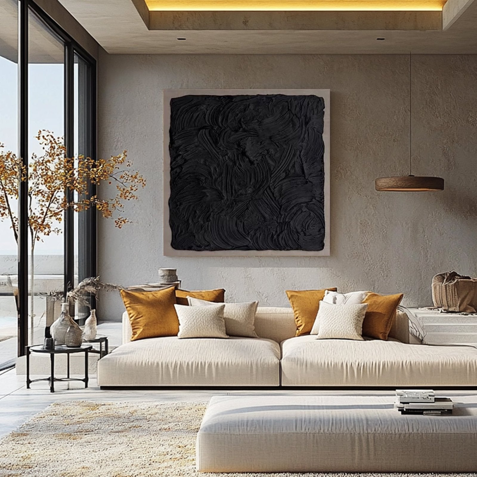 Abstract Painting "Olas Negras” - nukeart