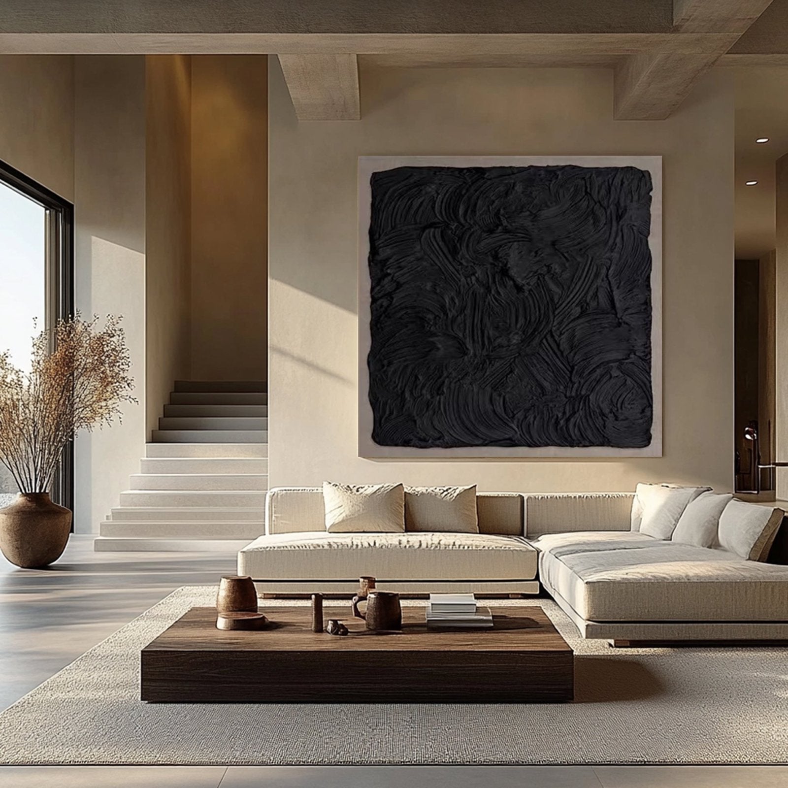 Abstract Painting "Olas Negras” - nukeart