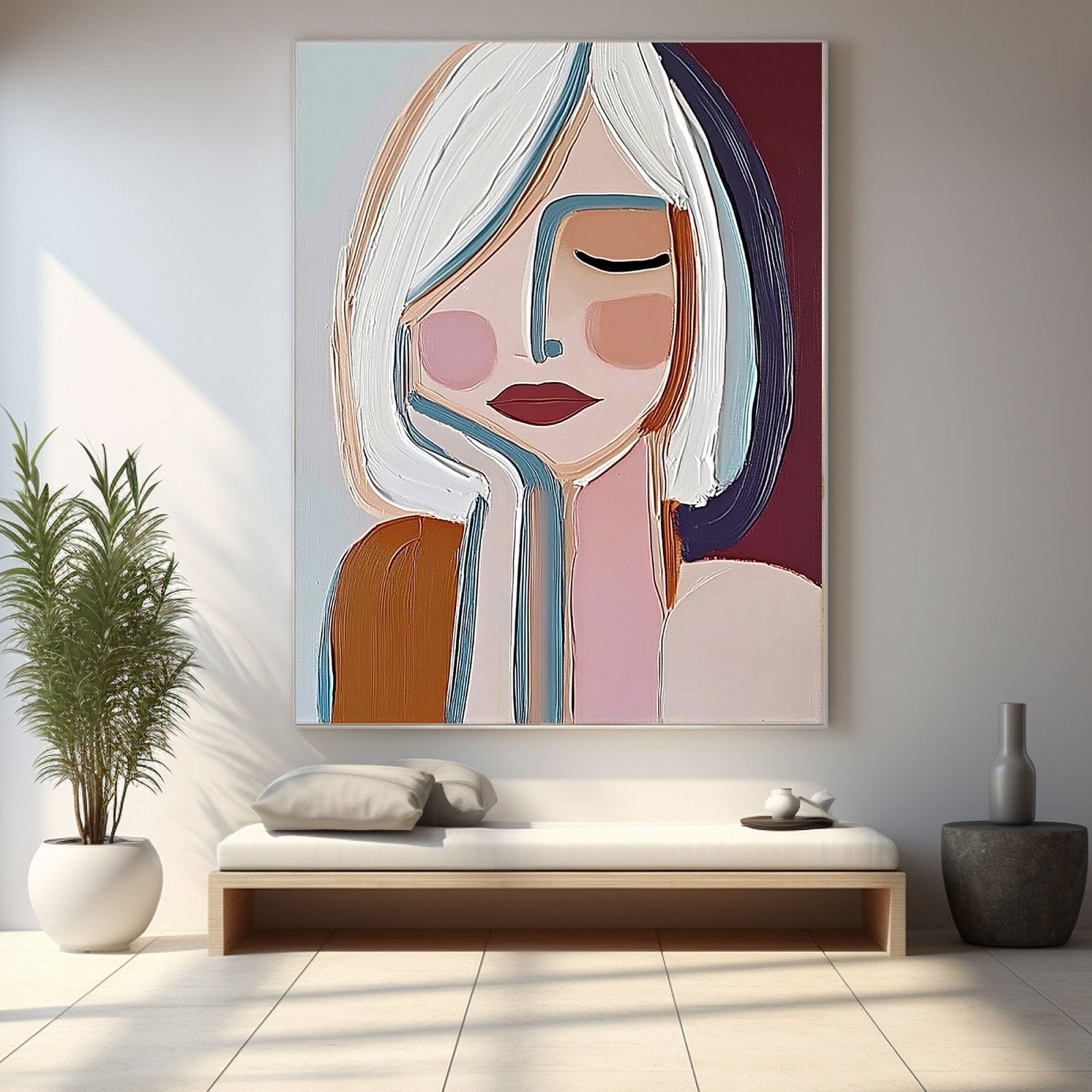 Abstract Painting "Pensée Paisible” - nukeart