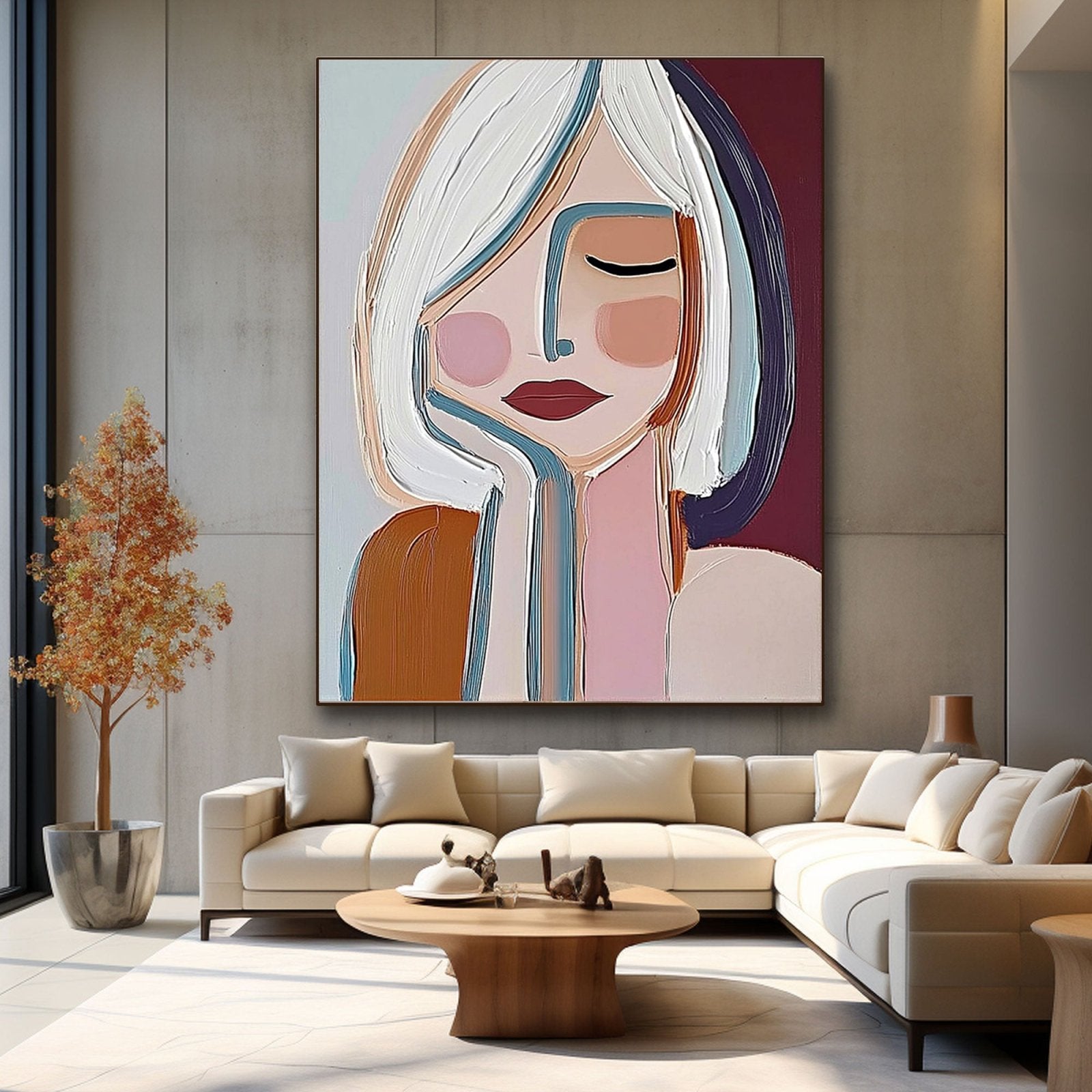 Abstract Painting "Pensée Paisible” - nukeart