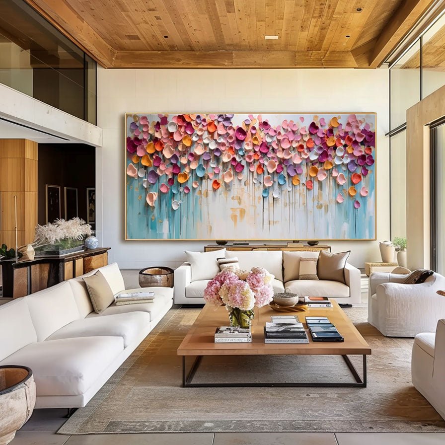 Abstract Painting "Pluie Florale" - nukeart