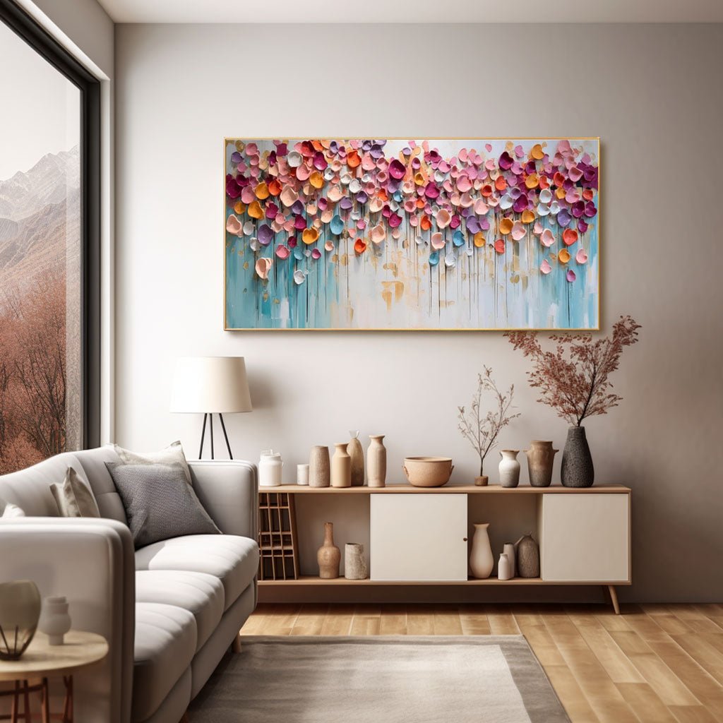 Abstract Painting "Pluie Florale" - nukeart