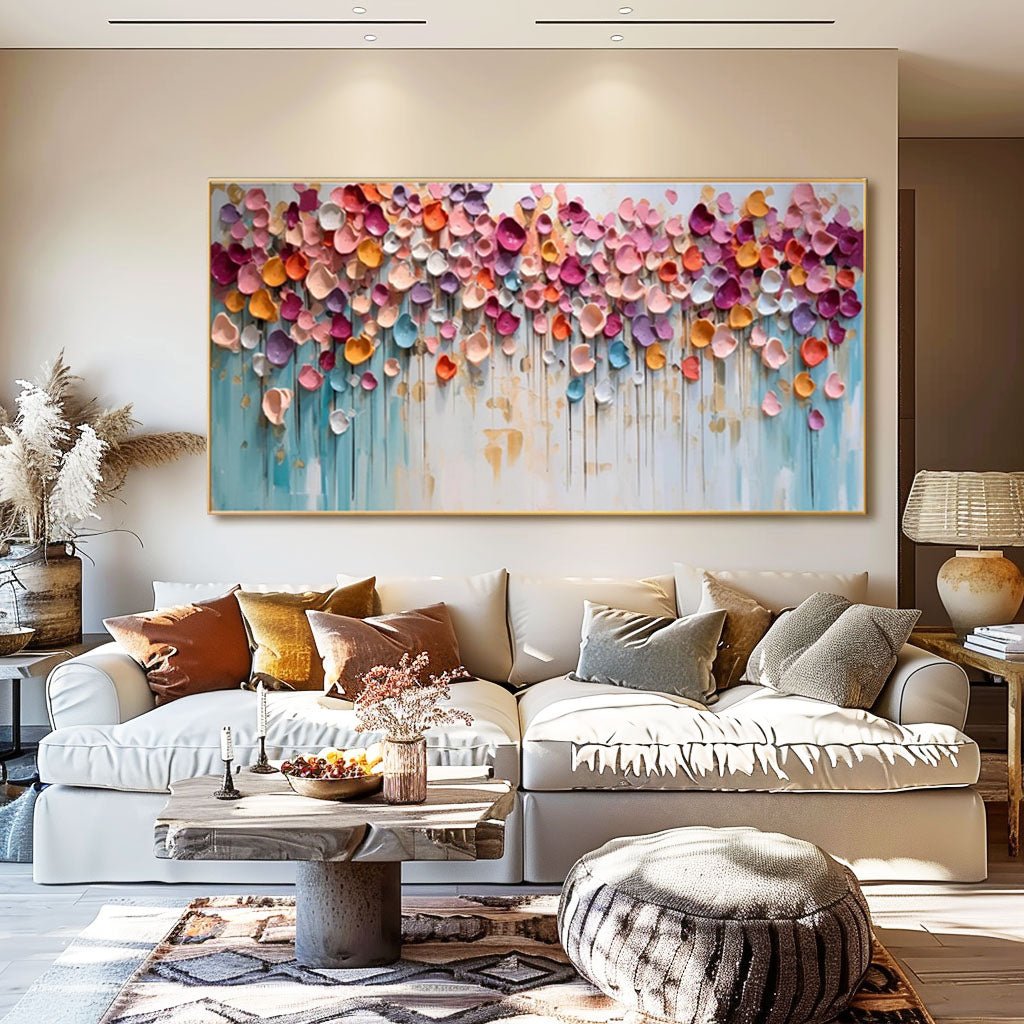Abstract Painting "Pluie Florale" - nukeart