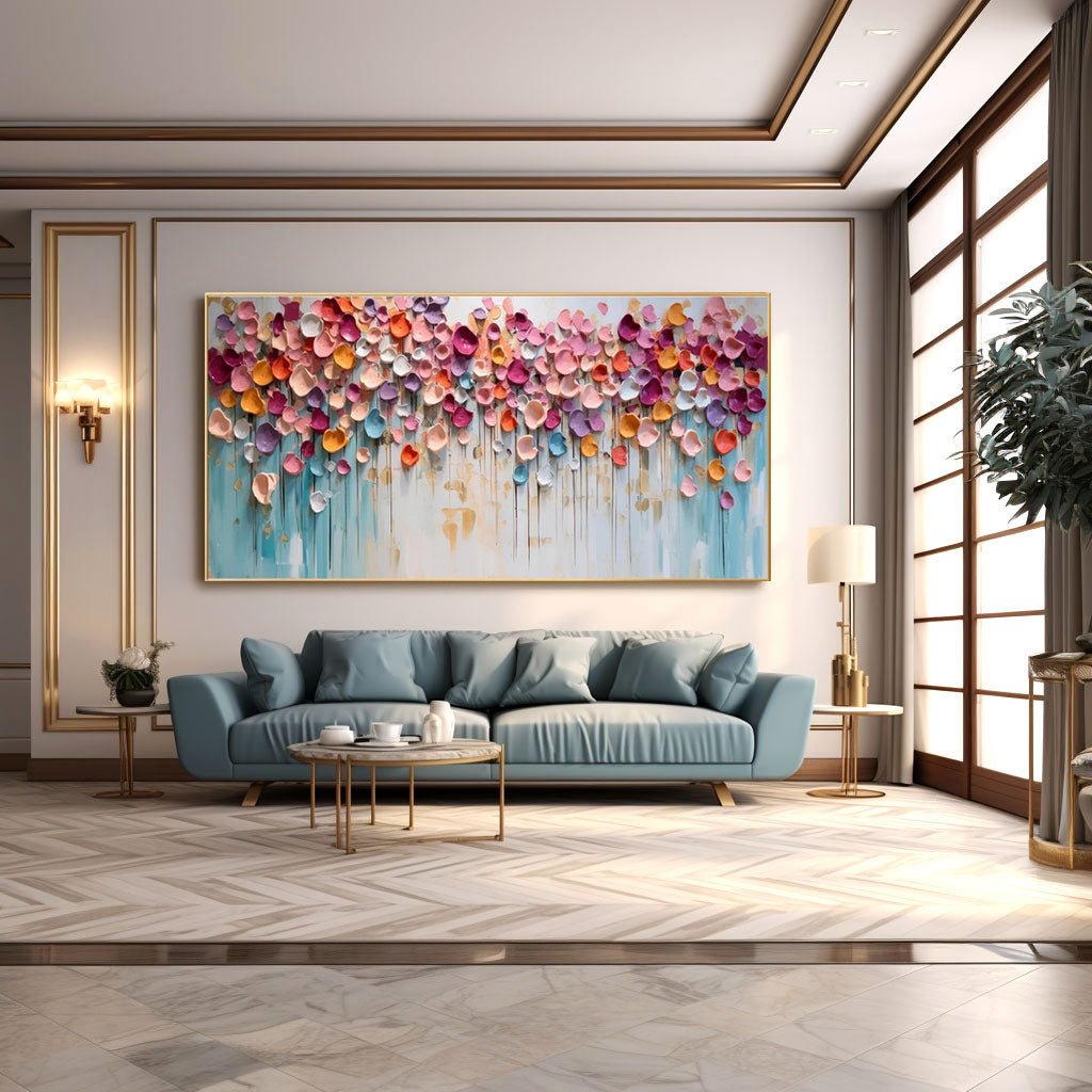 Abstract Painting "Pluie Florale" - nukeart