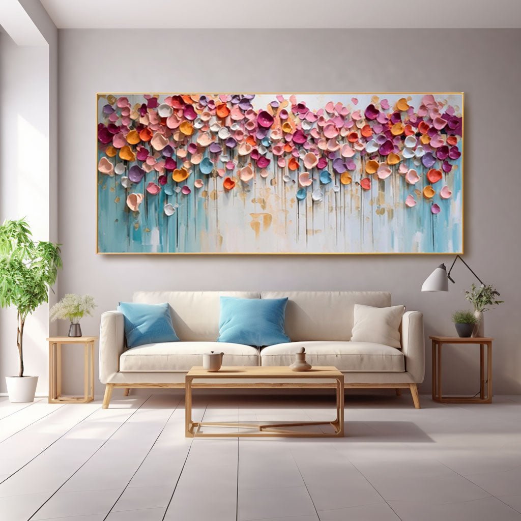 Abstract Painting "Pluie Florale" - nukeart