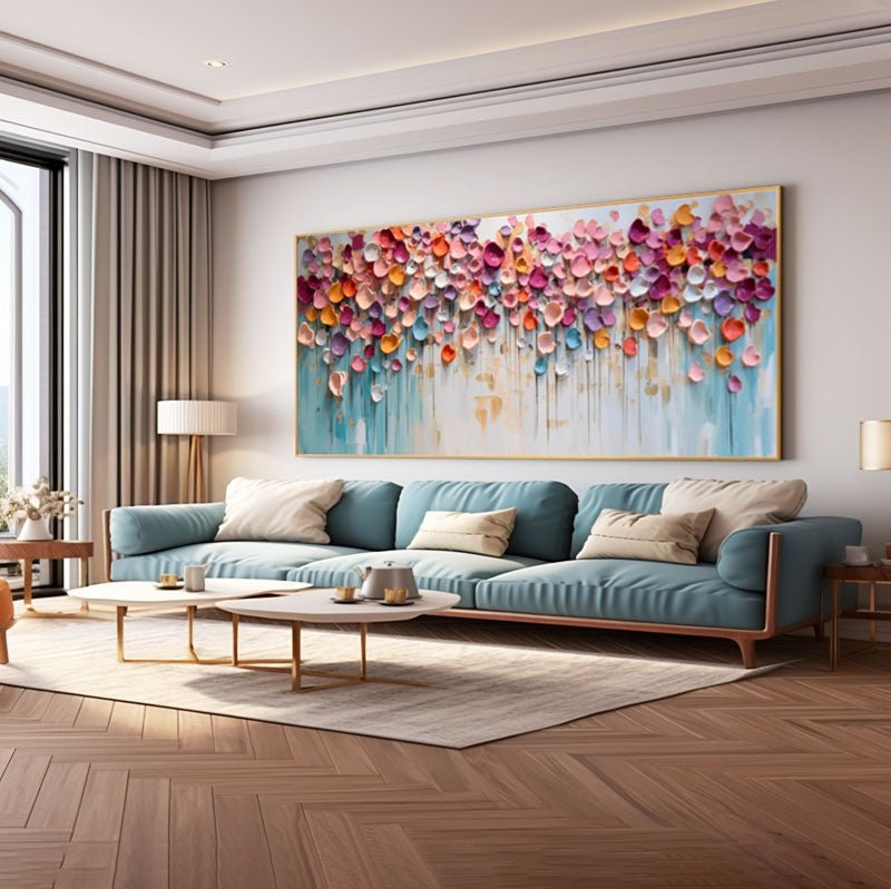 Abstract Painting "Pluie Florale" - nukeart
