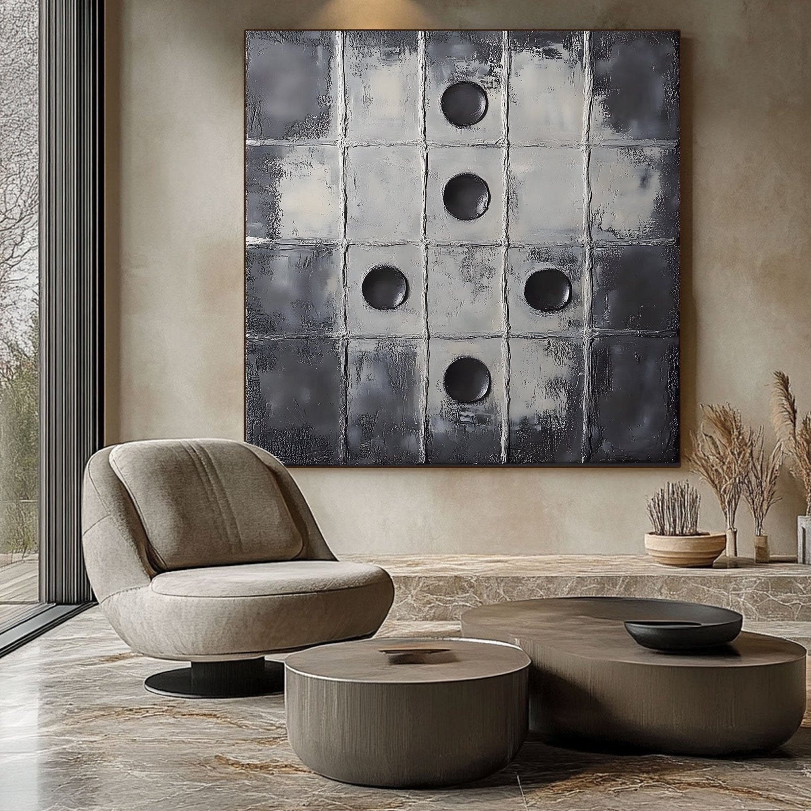Abstract Painting "Przerwy i Układy” - nukeart
