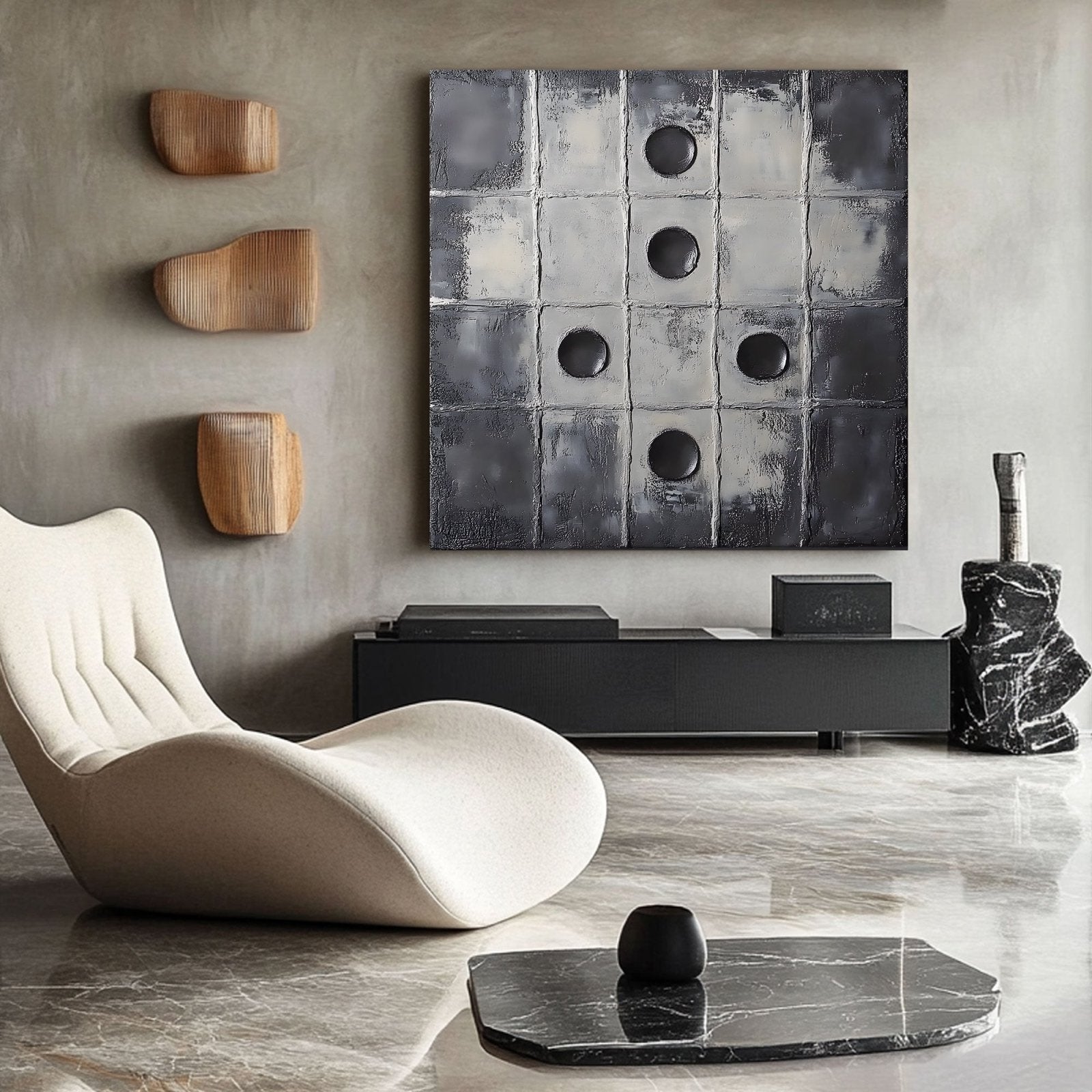 Abstract Painting "Przerwy i Układy” - nukeart