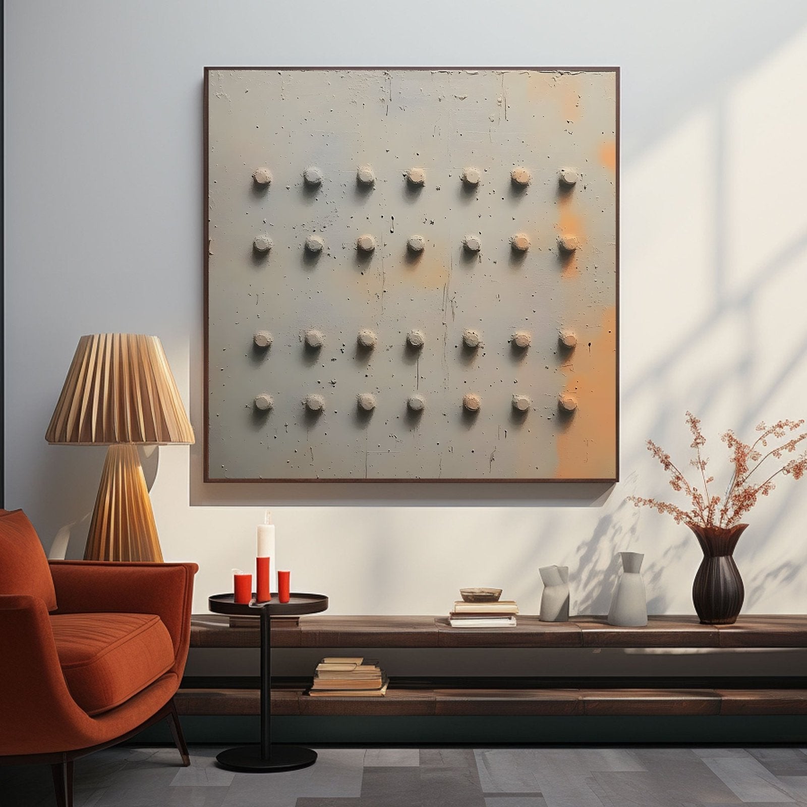 Abstract Painting "Puntos Metálicos” - nukeart