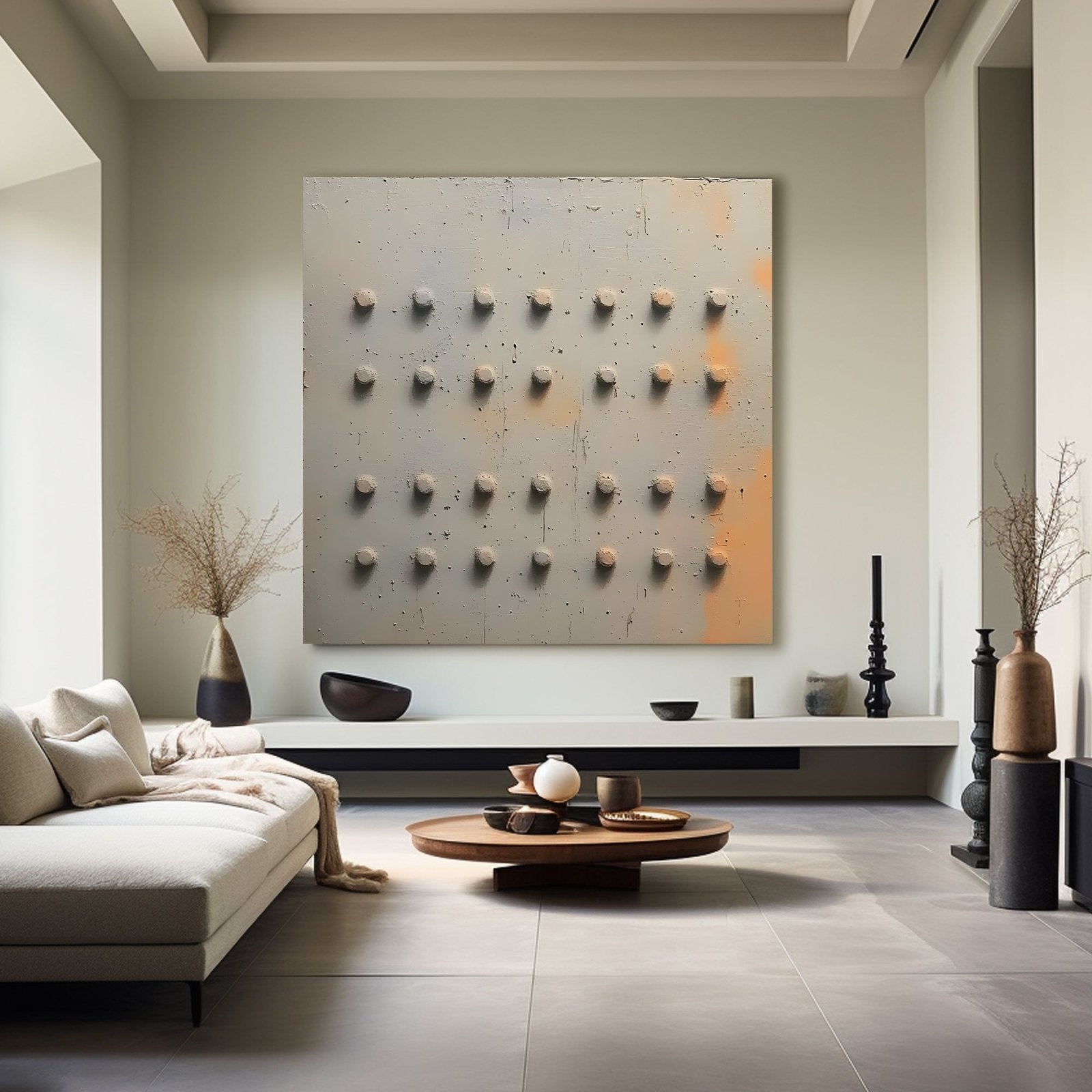 Abstract Painting "Puntos Metálicos” - nukeart