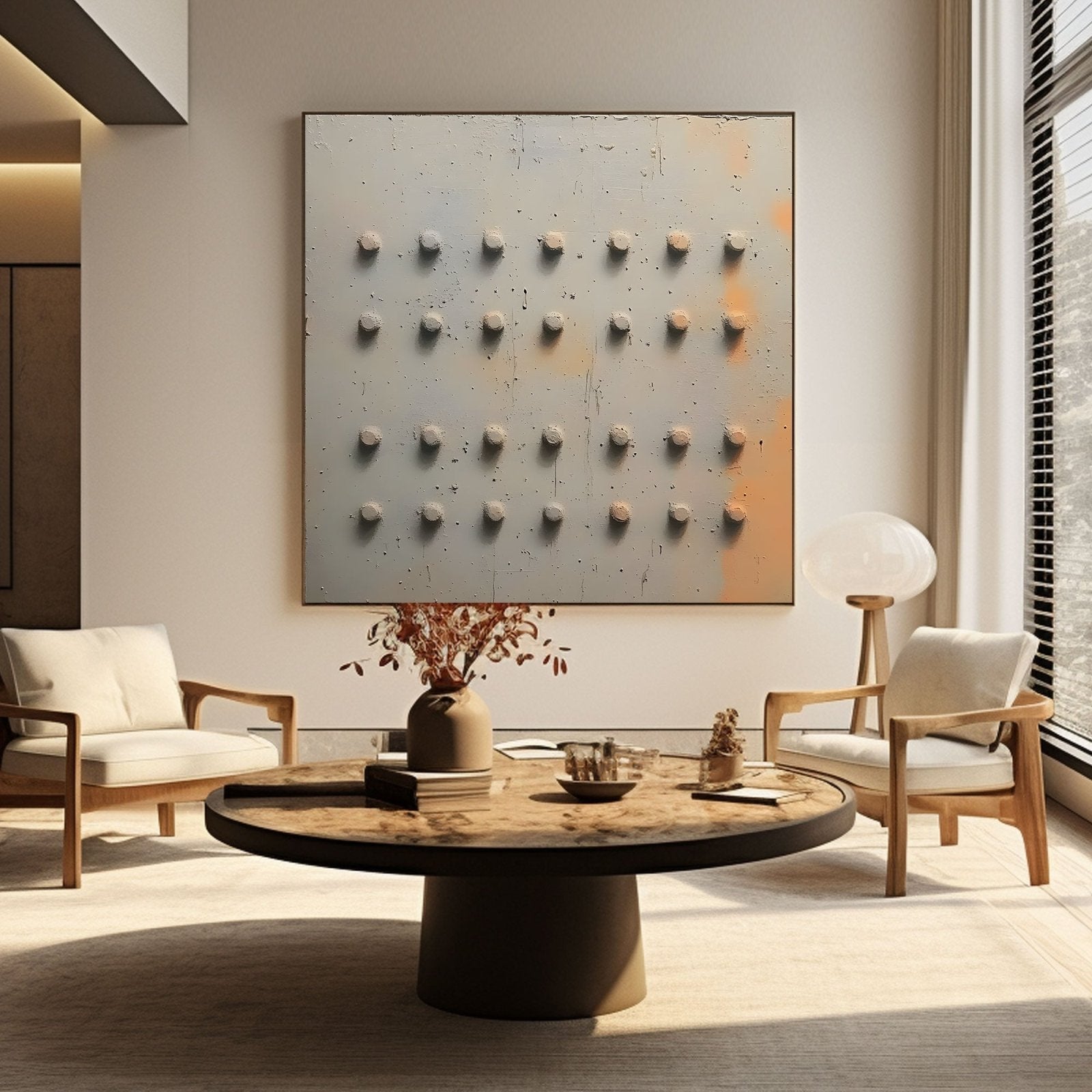 Abstract Painting "Puntos Metálicos” - nukeart