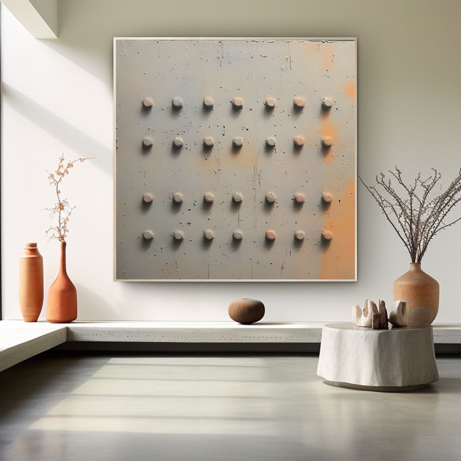 Abstract Painting "Puntos Metálicos” - nukeart