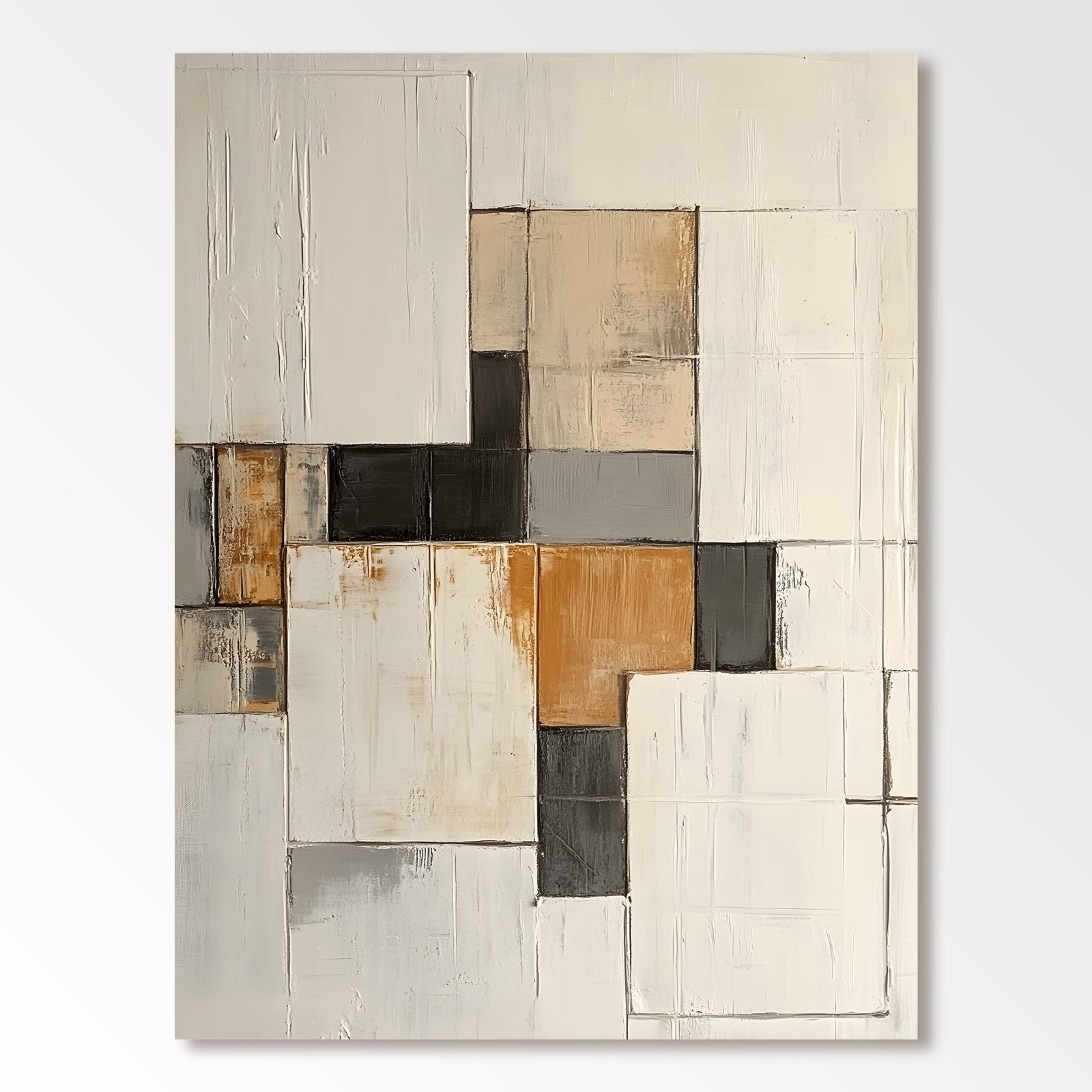 Abstract Painting "Quadratische Komposition” - nukeart