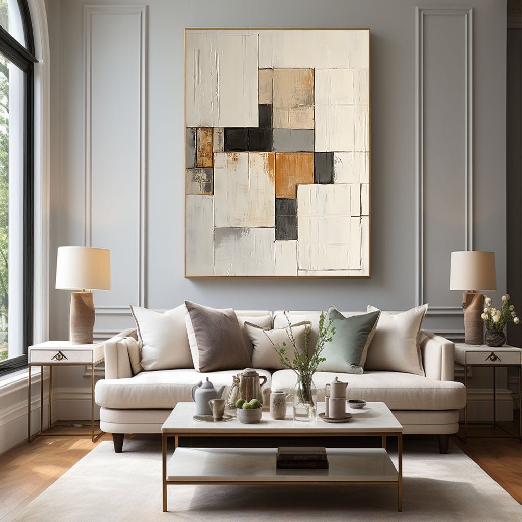 Abstract Painting "Quadratische Komposition” - nukeart