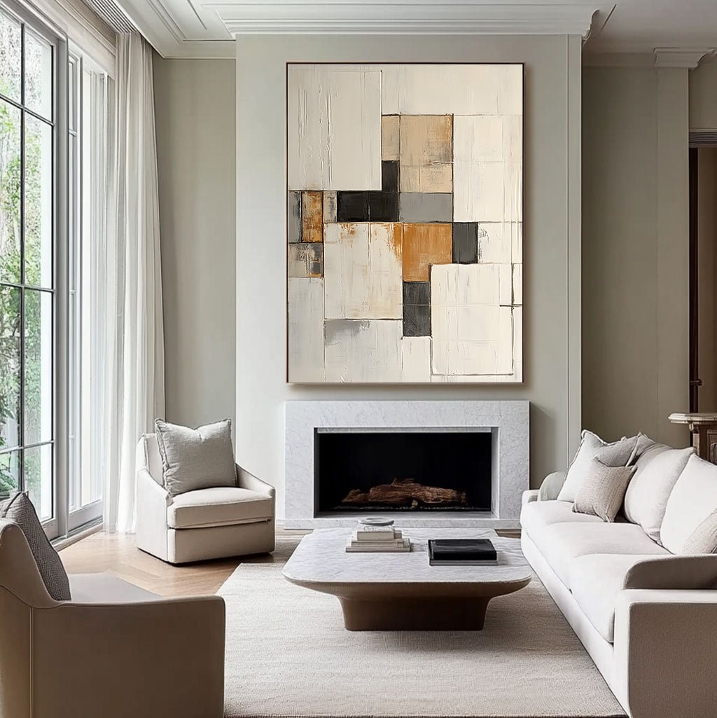 Abstract Painting "Quadratische Komposition” - nukeart